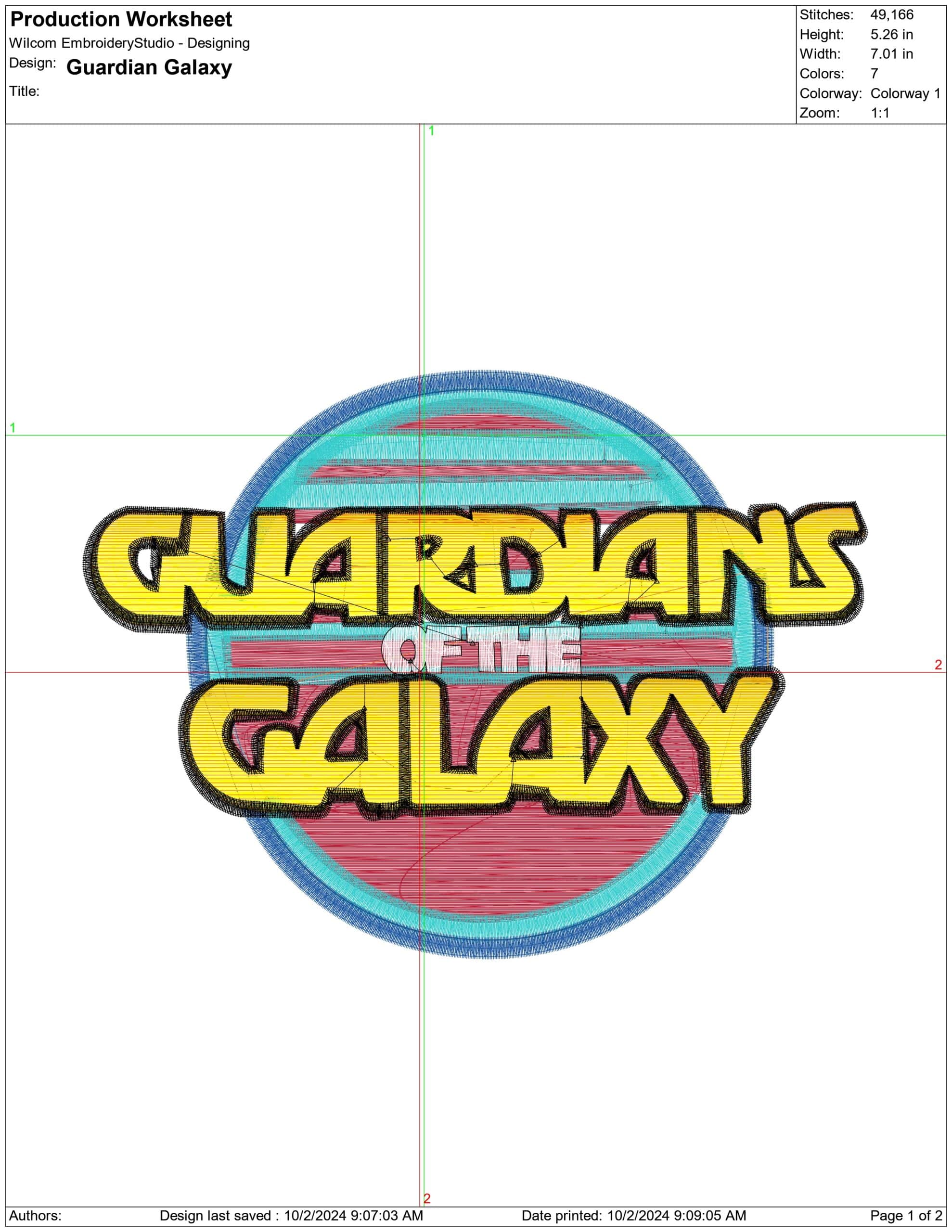 Guardian Galaxy- Elegant embroidery design file - instant download — view 4