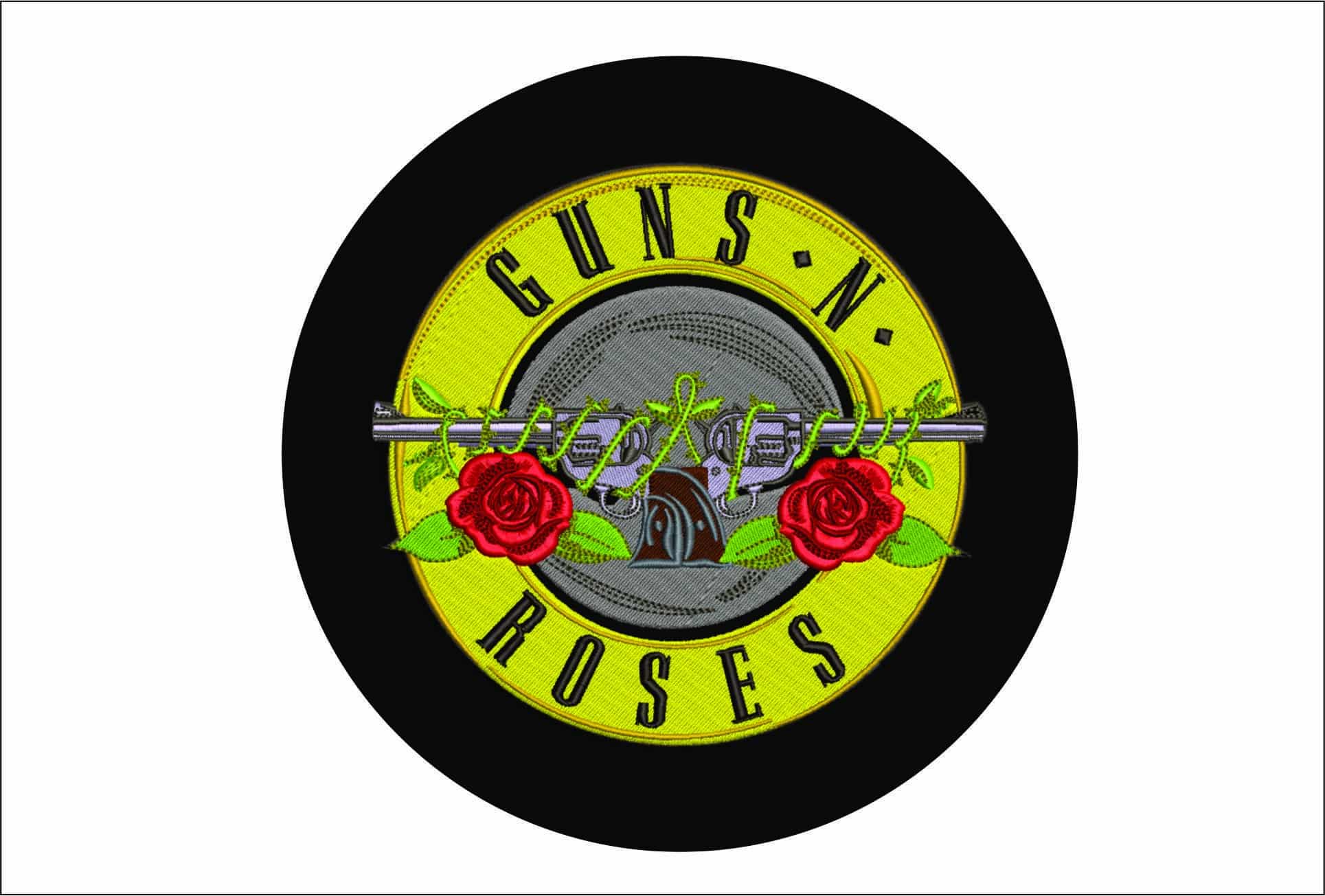 Guns N Roses Yellow- Elegant embroidery design file - instant download
