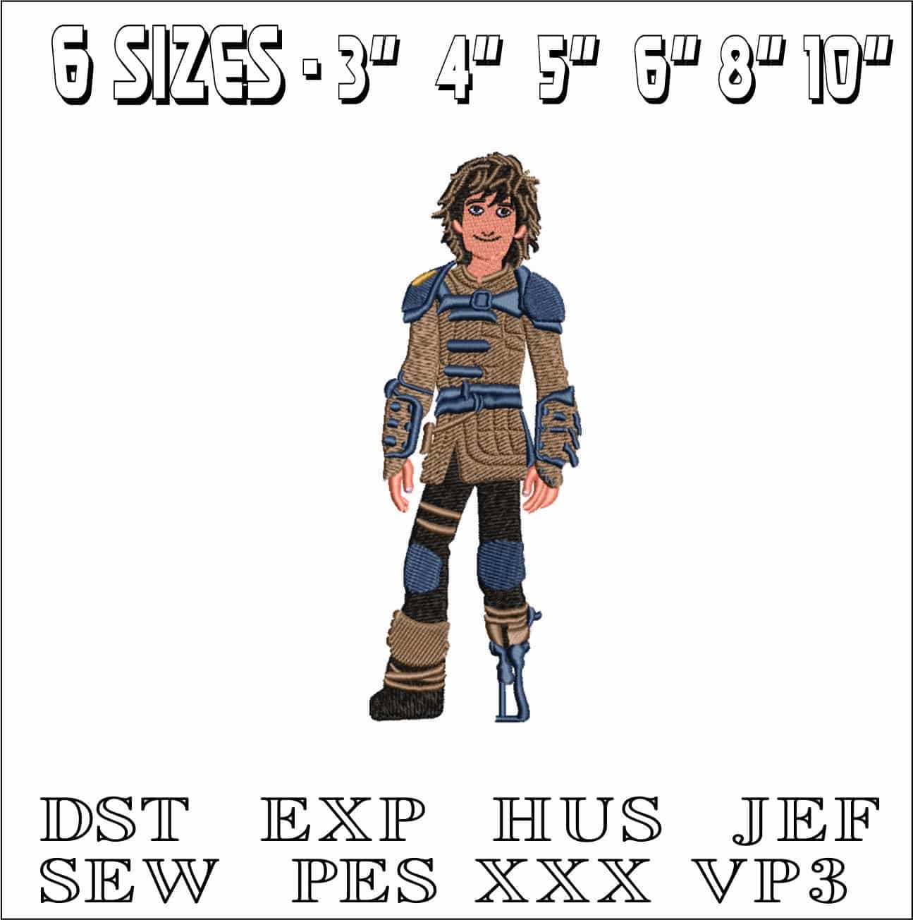 Hiccup how to train a dragon- Elegant embroidery design file - instant download — view 2