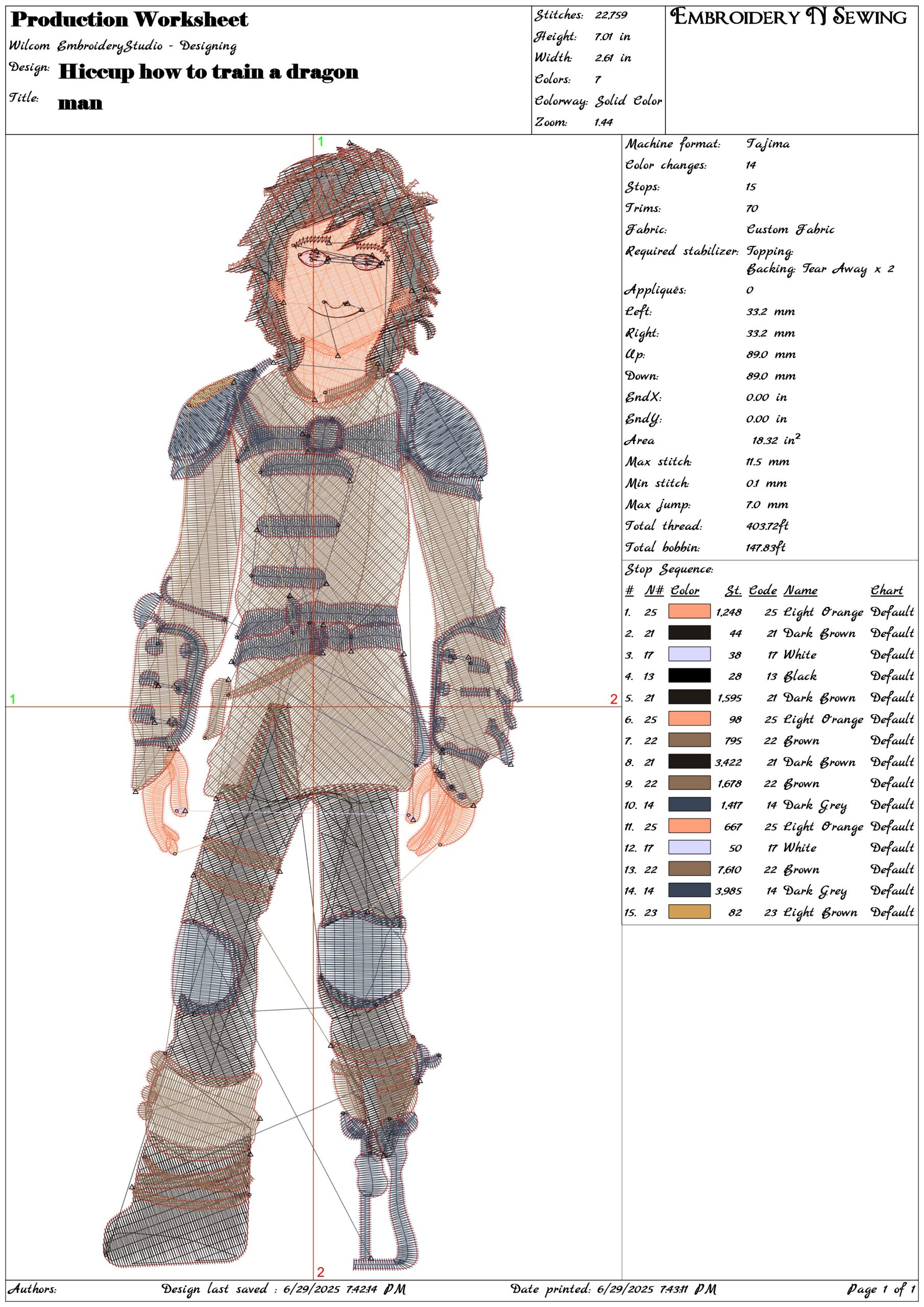 Hiccup how to train a dragon- Elegant embroidery design file - instant download — view 3