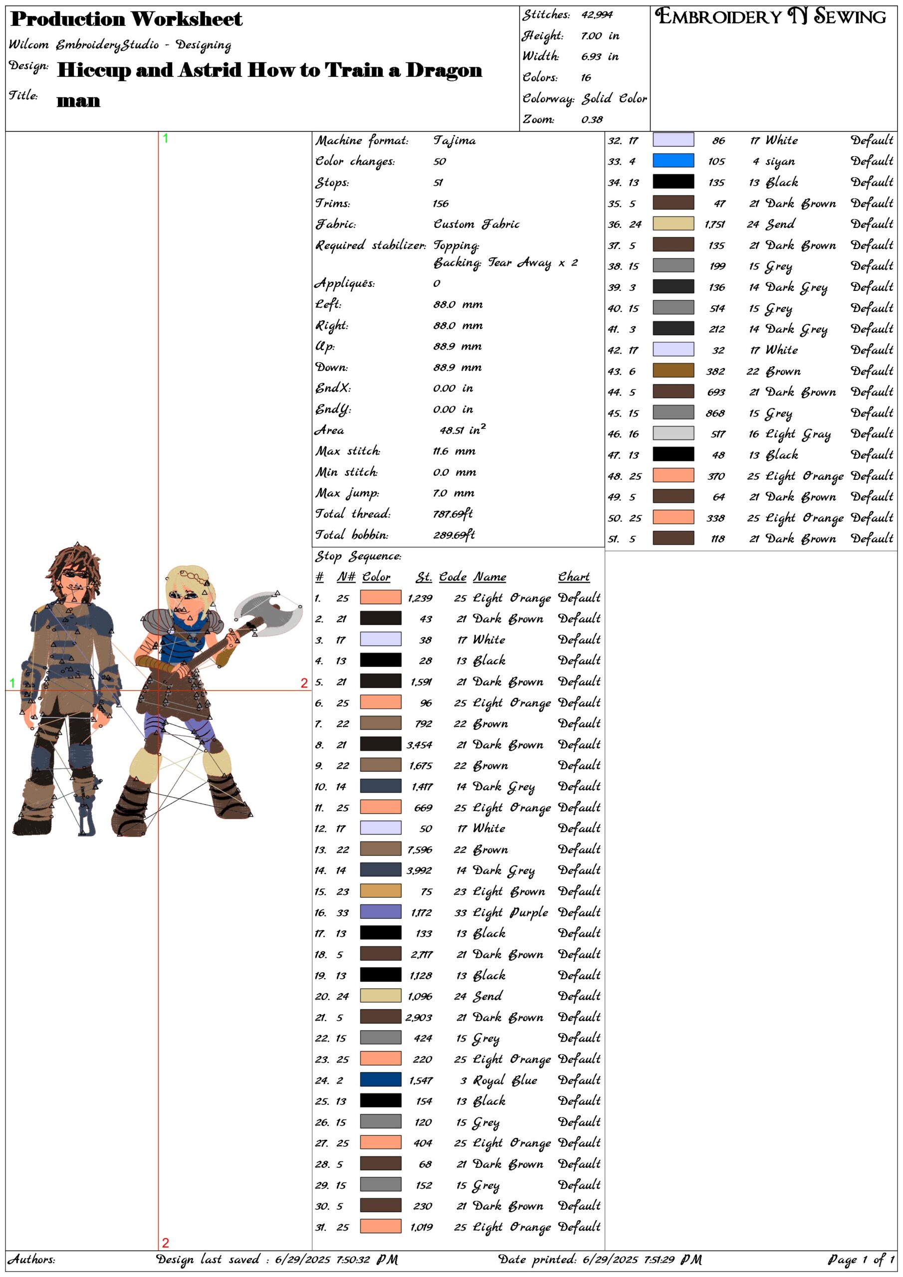 Hiccup and Astrid How to Train a Dragon- Elegant embroidery design file - instant download — view 3
