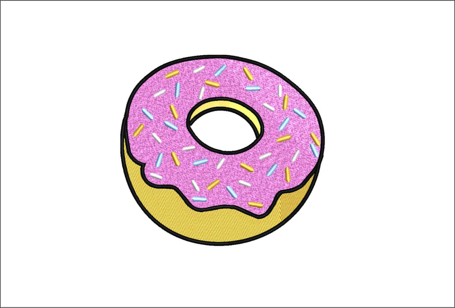 Homer Simpson Donut- Elegant embroidery design file - instant download