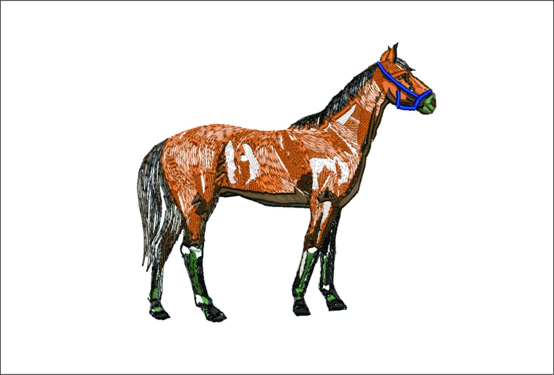 Horse Stand- Elegant embroidery design file - instant download