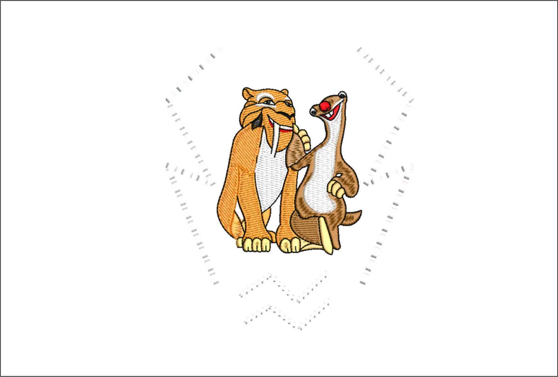 Ice Age 2- Elegant embroidery design file - instant download