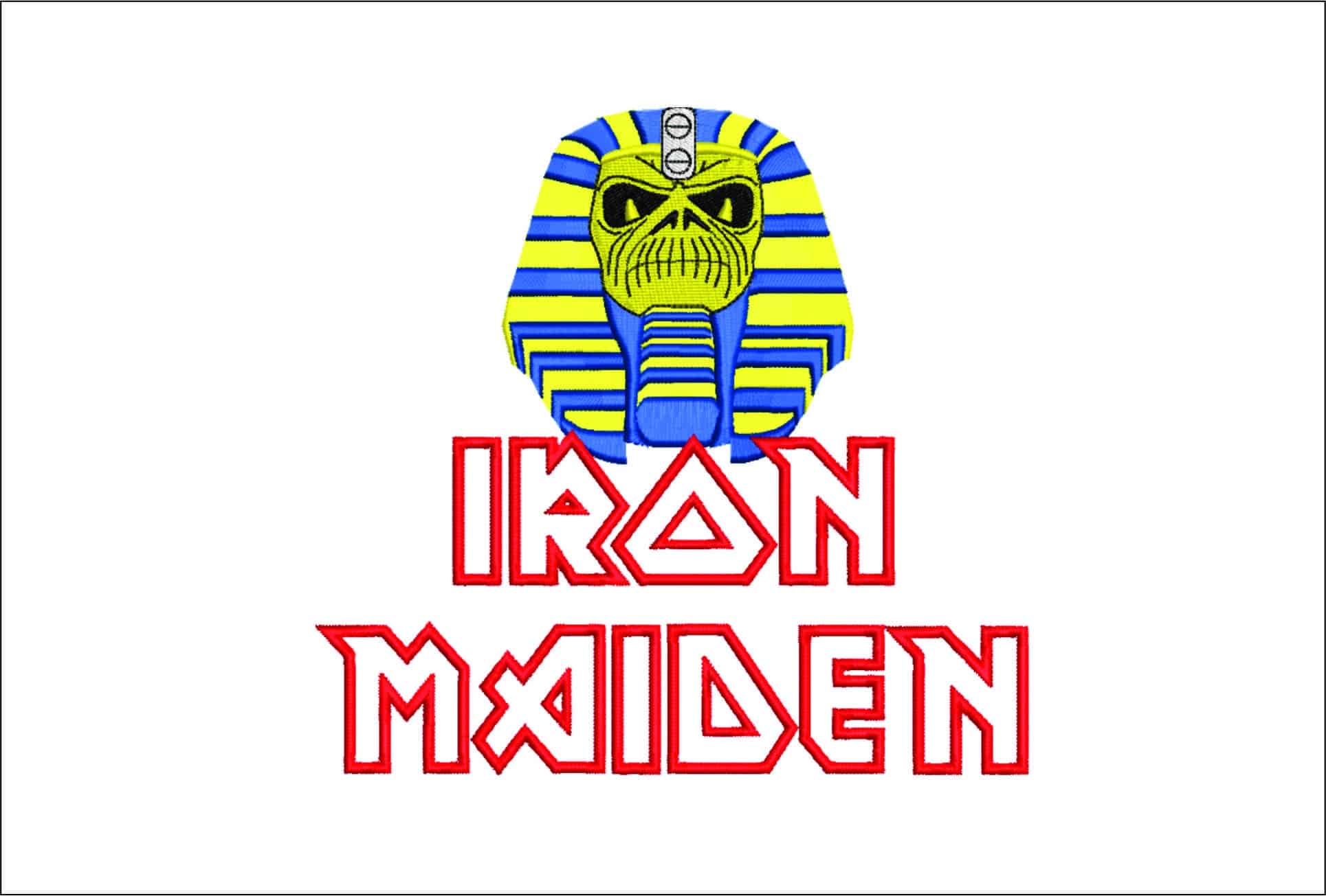 Iron Maiden Pharoh- Elegant embroidery design file - instant download