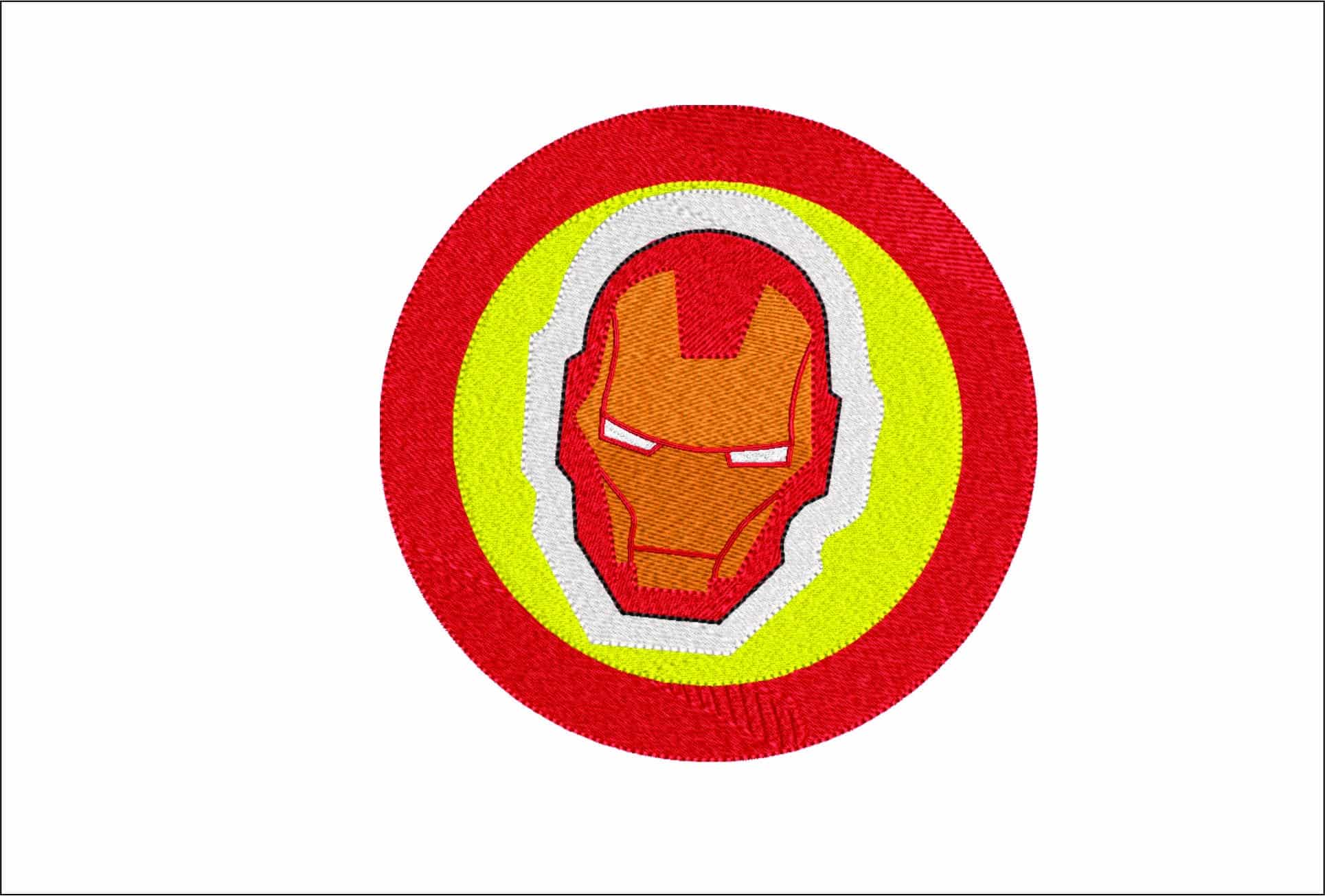 Ironman Emblem- Elegant embroidery design file - instant download
