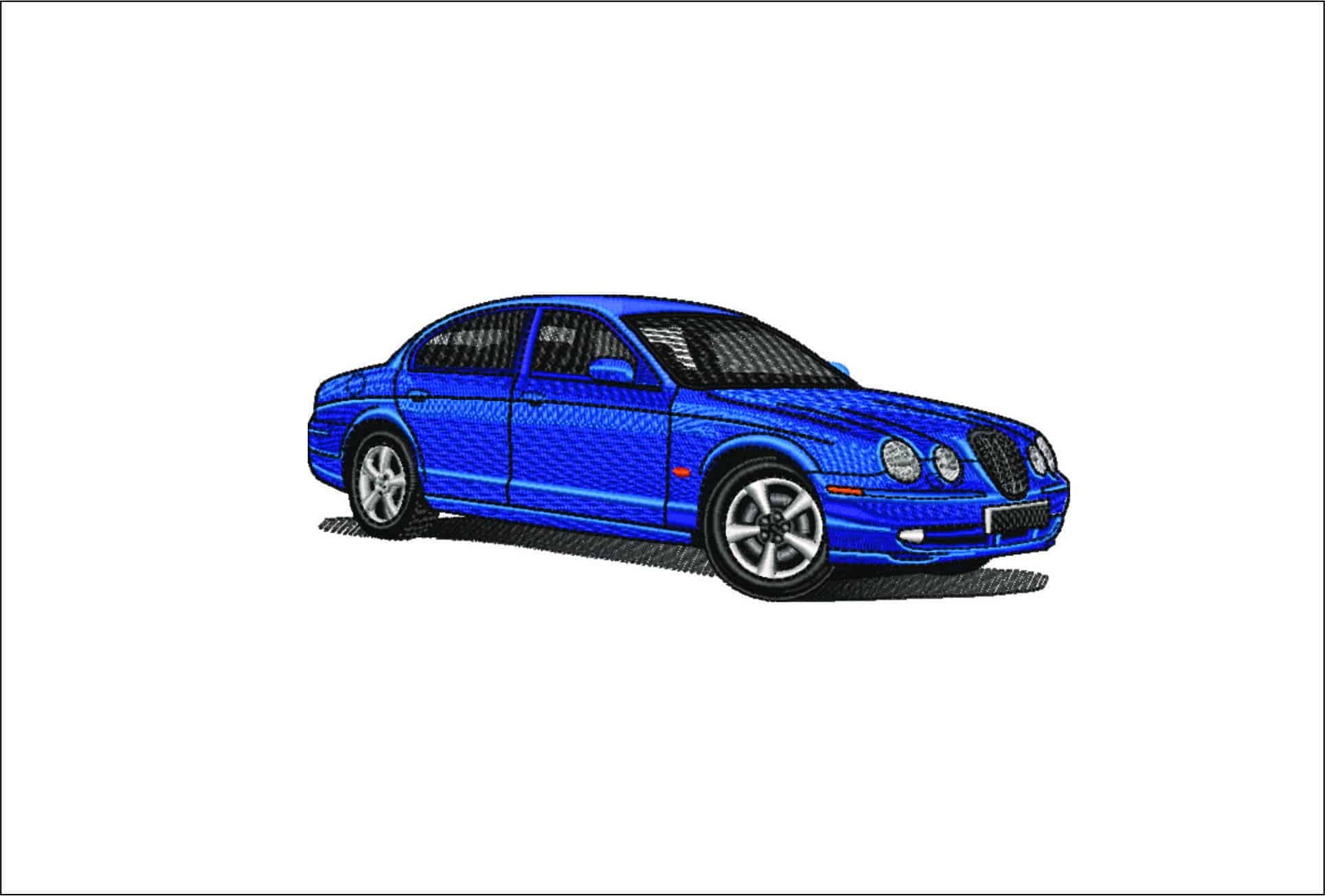 Jaguar S Type Sport- Elegant embroidery design file - instant download