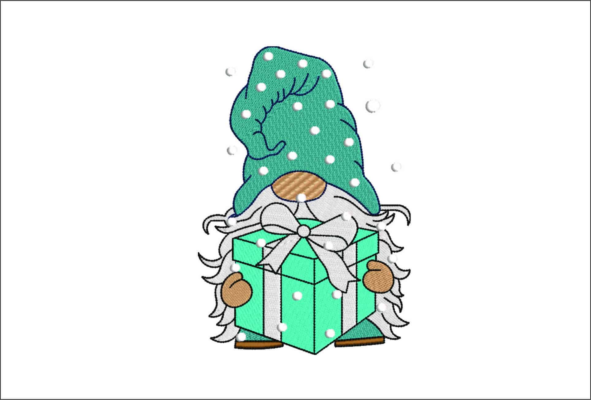 Knome present Snow- Elegant embroidery design file - instant download