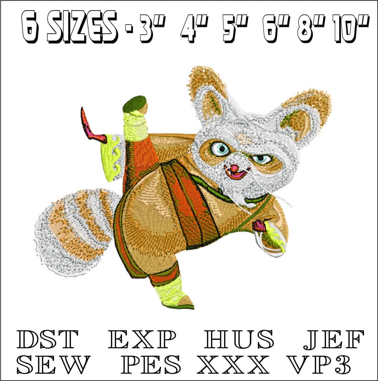 Shifu- Elegant embroidery design file - instant download — view 2