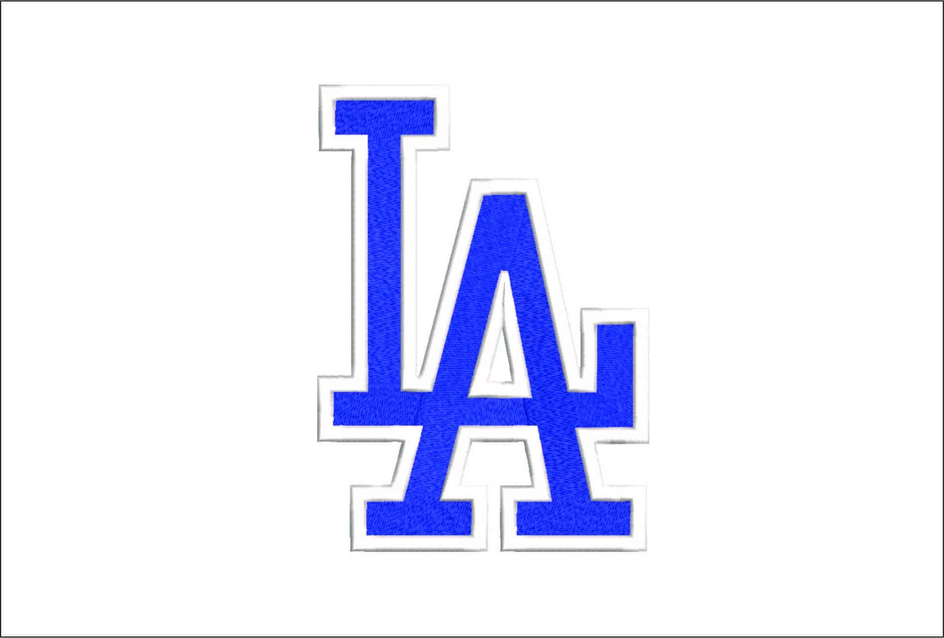 LA Letters- Elegant embroidery design file - instant download