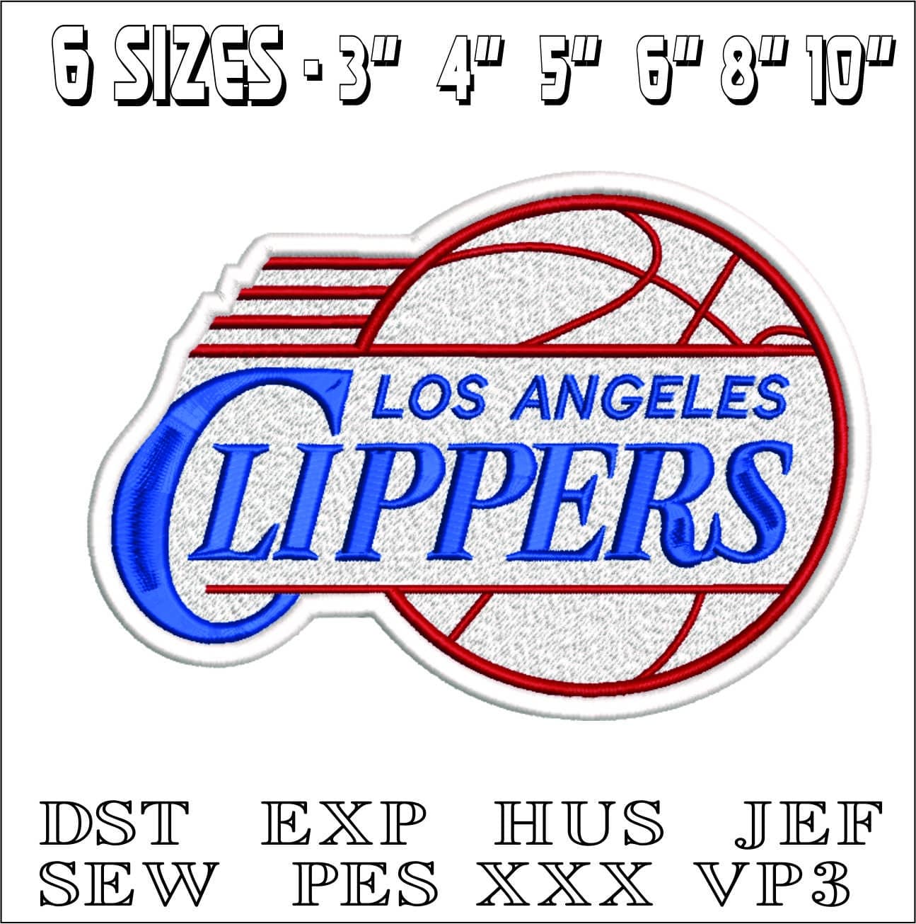 LA Clippers Logo- Elegant embroidery design file - instant download — view 2