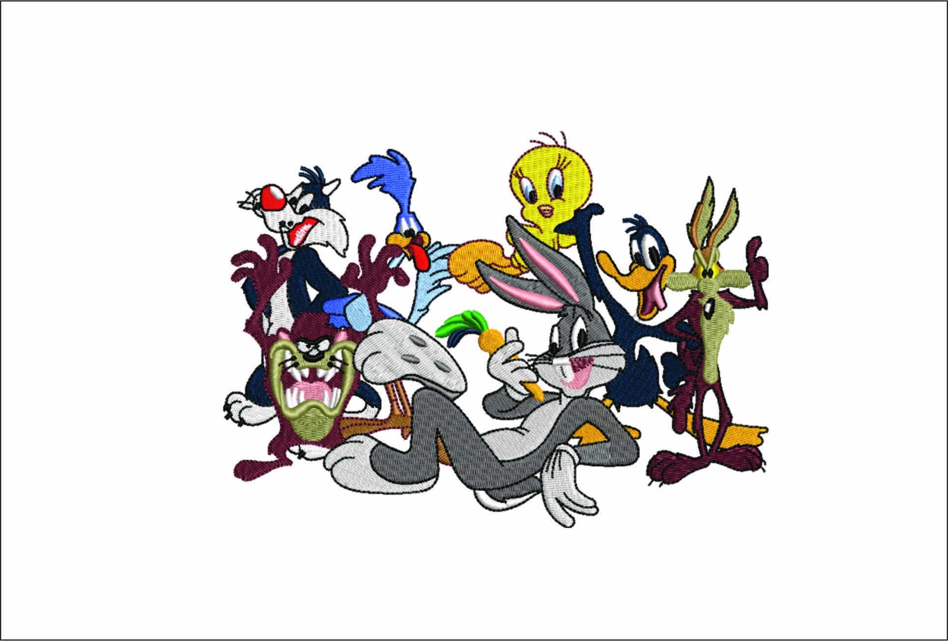 Looney Tunes Characters- Elegant embroidery design file - instant download