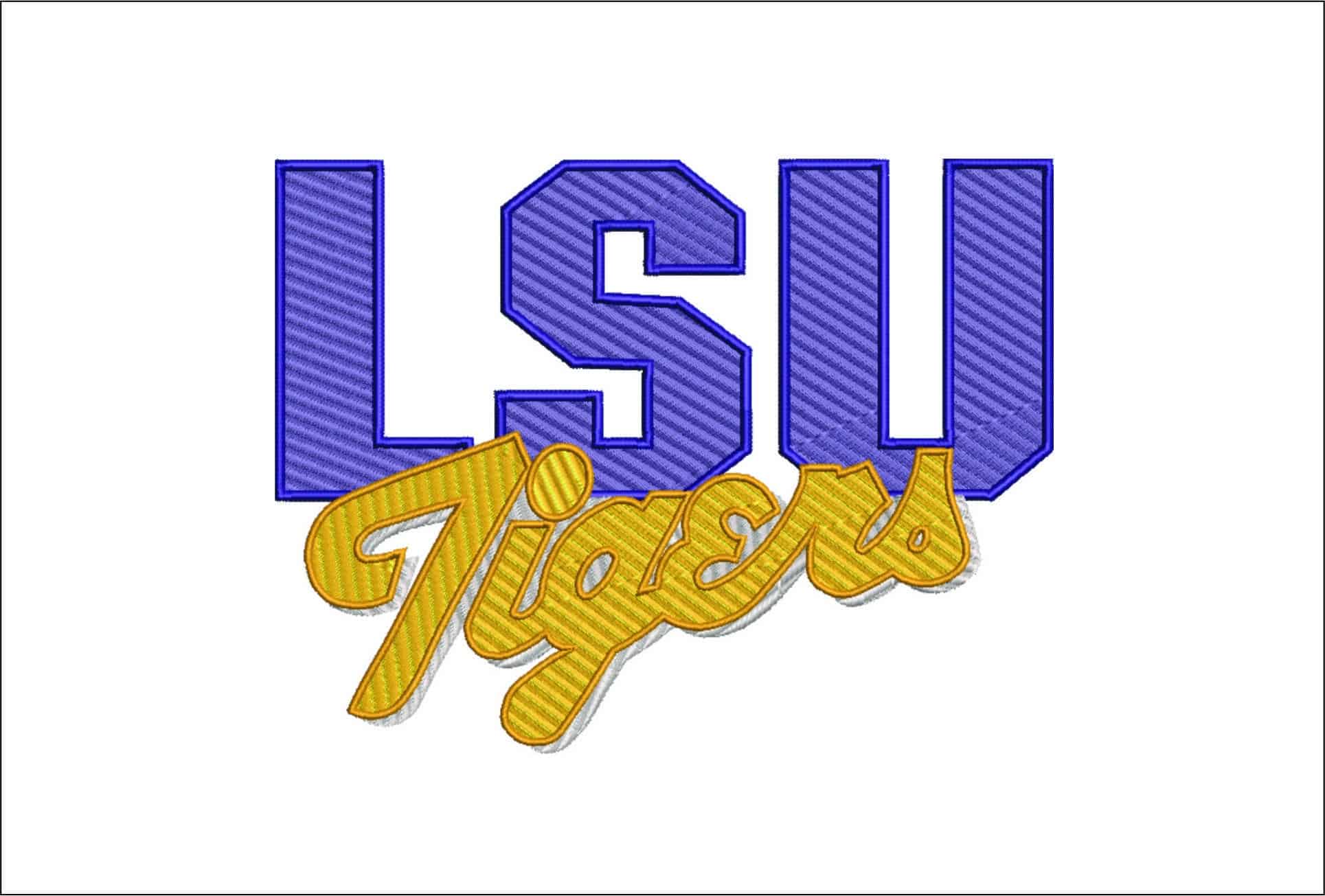 LSU Tigers 1988 2002- Elegant embroidery design file - instant download