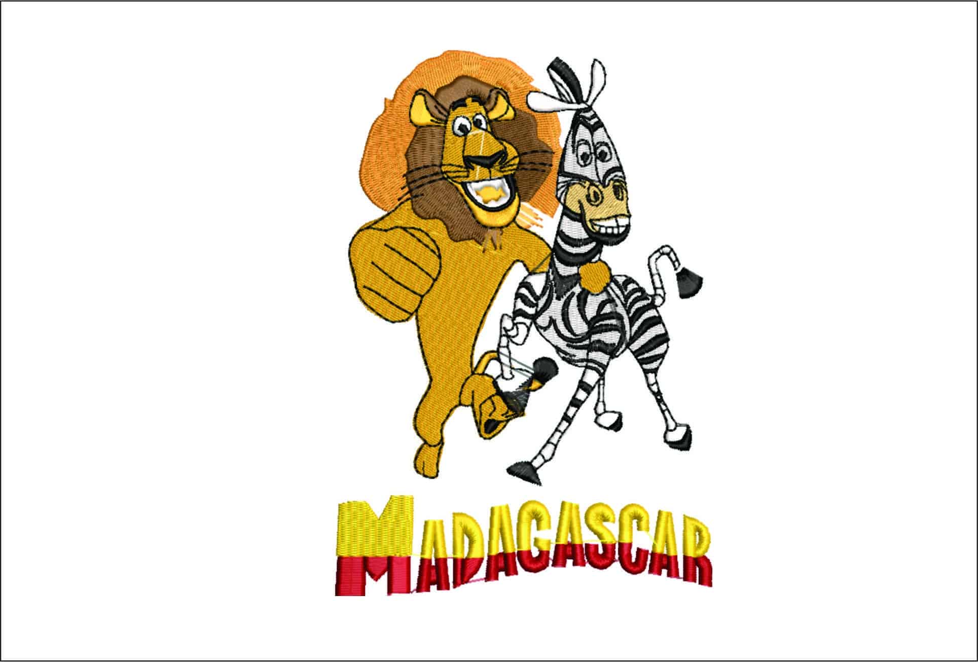Madagascar- Elegant embroidery design file - instant download