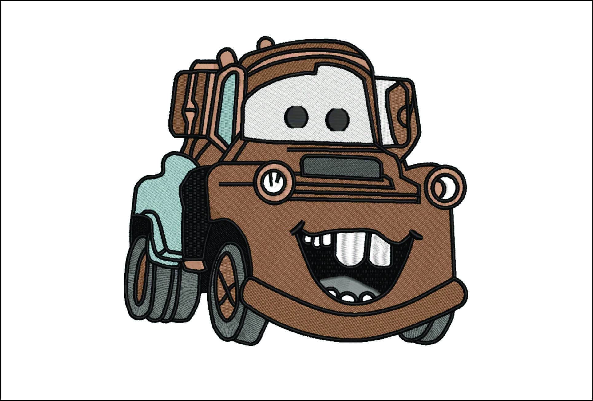 Mater Cars- Elegant embroidery design file - instant download