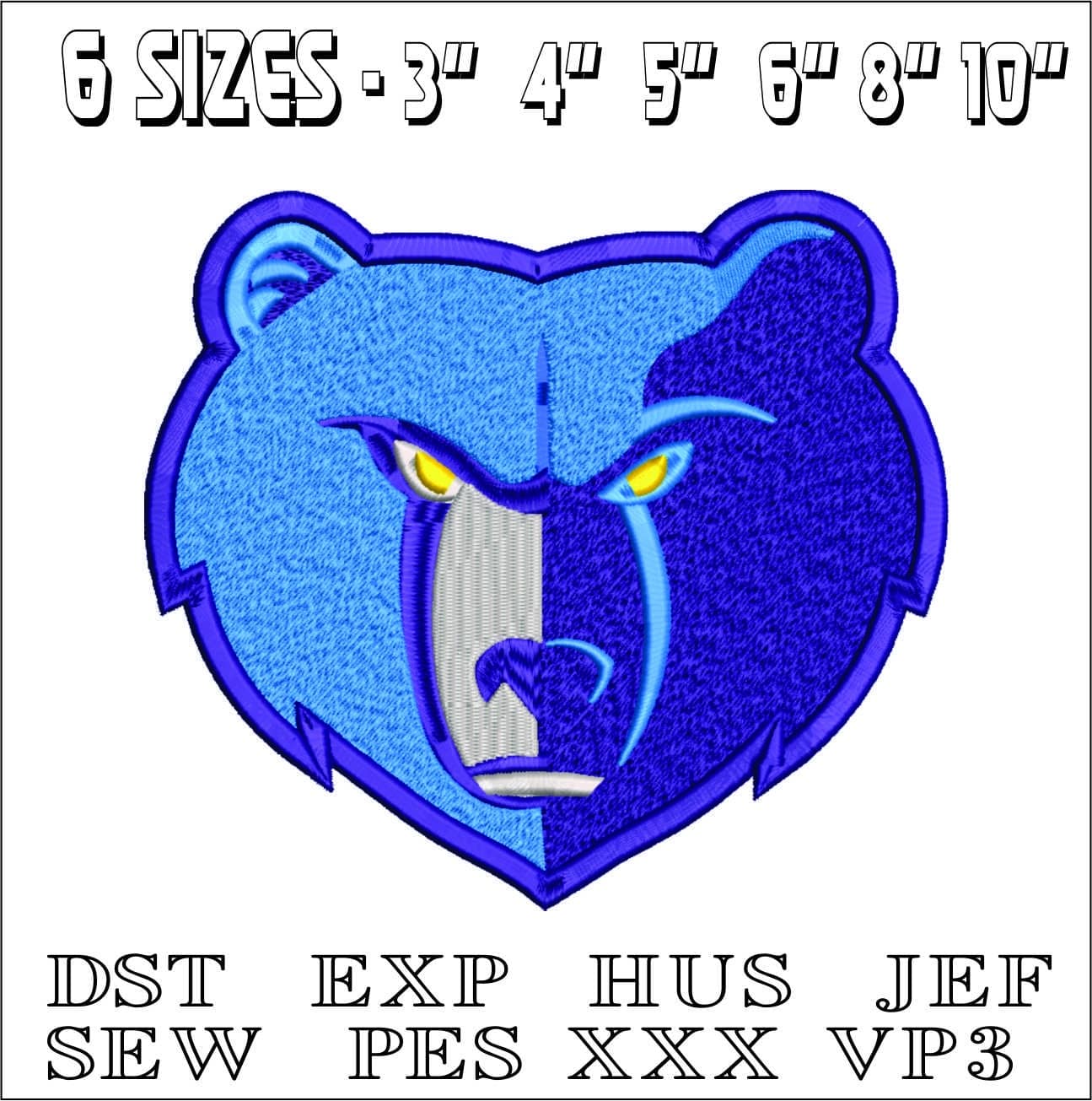 Memphis Grizzlies Logo- Elegant embroidery design file - instant download — view 2