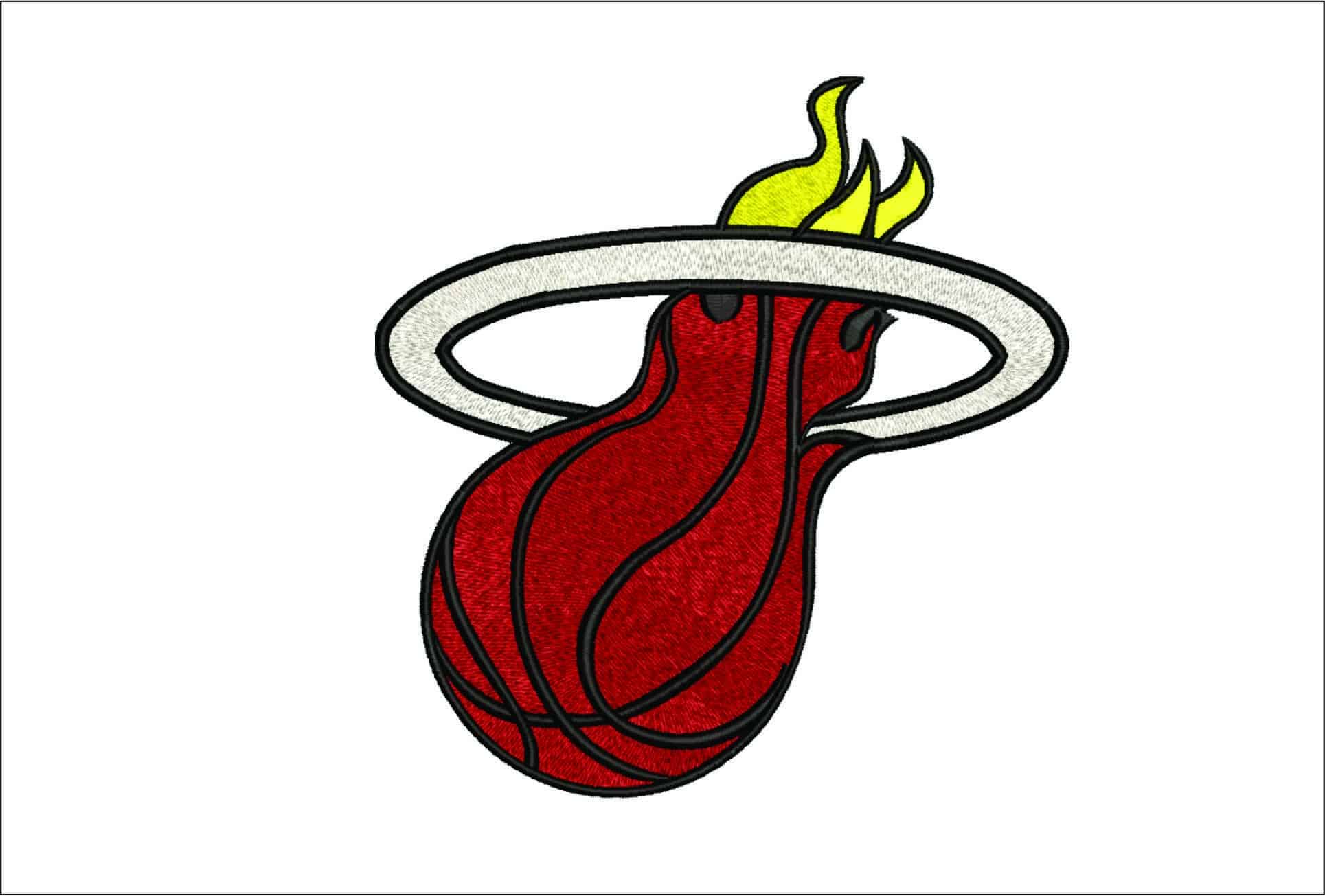 Miami Heat Logo- Elegant embroidery design file - instant download