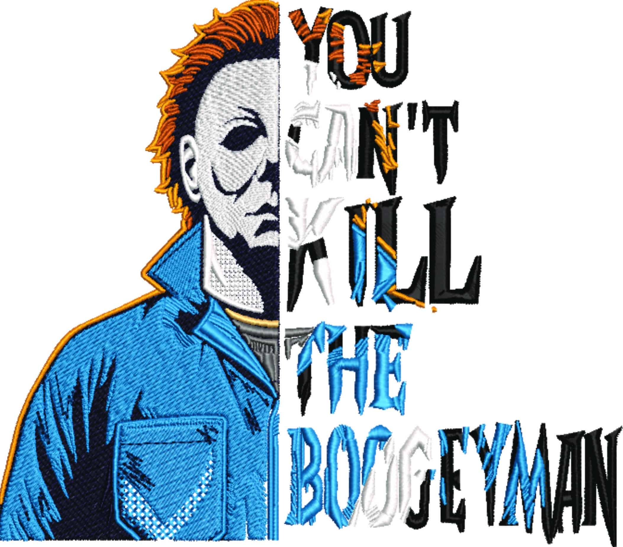 Beware of the Bogeyman- Elegant embroidery design file - instant download