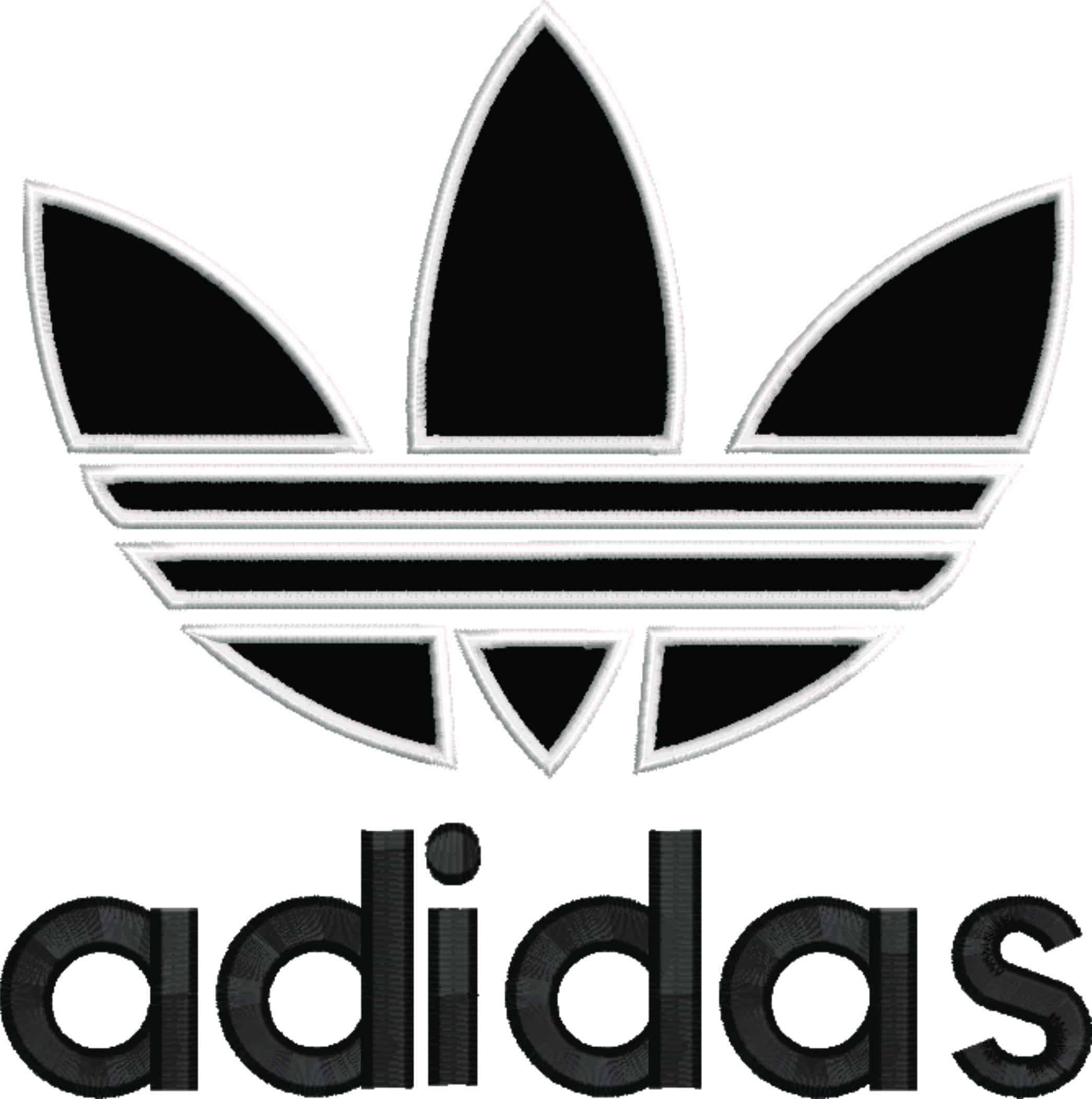 Adidas No Fill in top Section Logo- Elegant embroidery design file - instant download