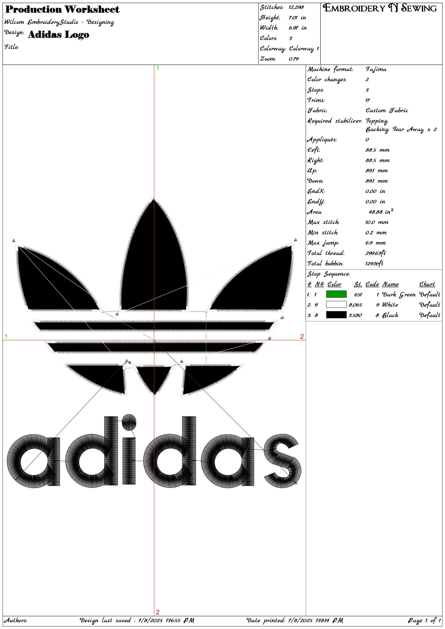 Adidas No Fill in top Section Logo- Elegant embroidery design file - instant download — view 3