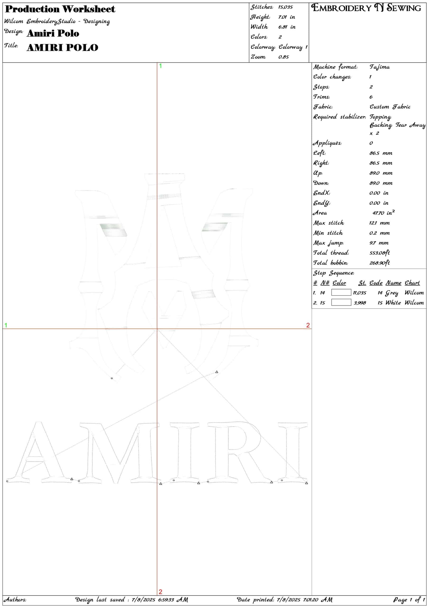Amiri Polo- Elegant embroidery design file - instant download — view 3
