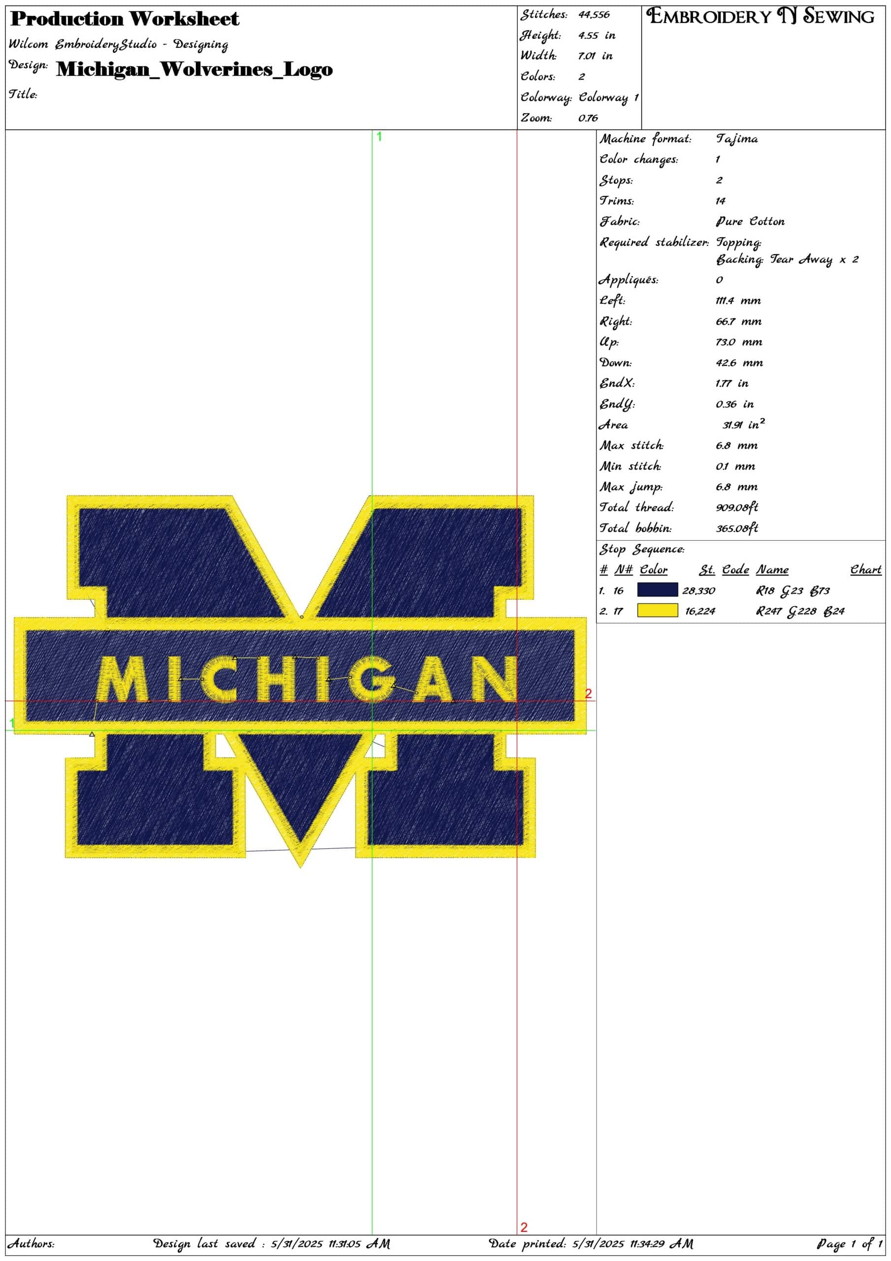 Michigan_Wolverines_Logo- Elegant embroidery design file - instant download — view 4