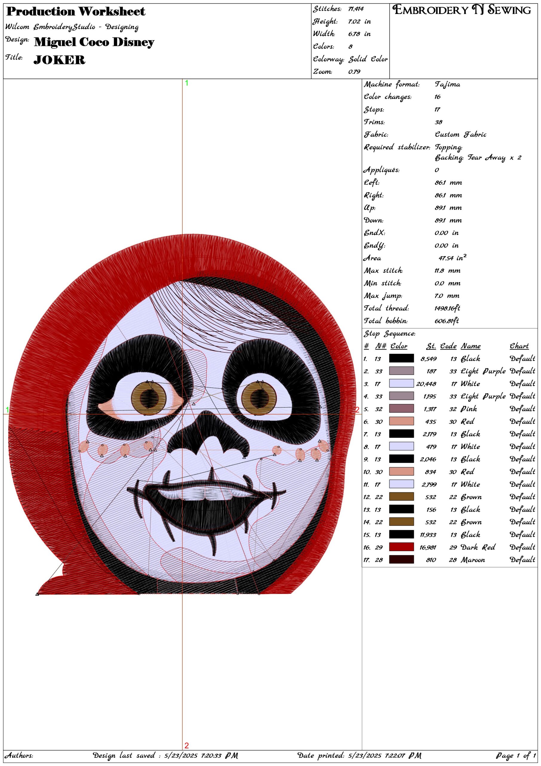 Miguel Coco Disney- Elegant embroidery design file - instant download — view 3