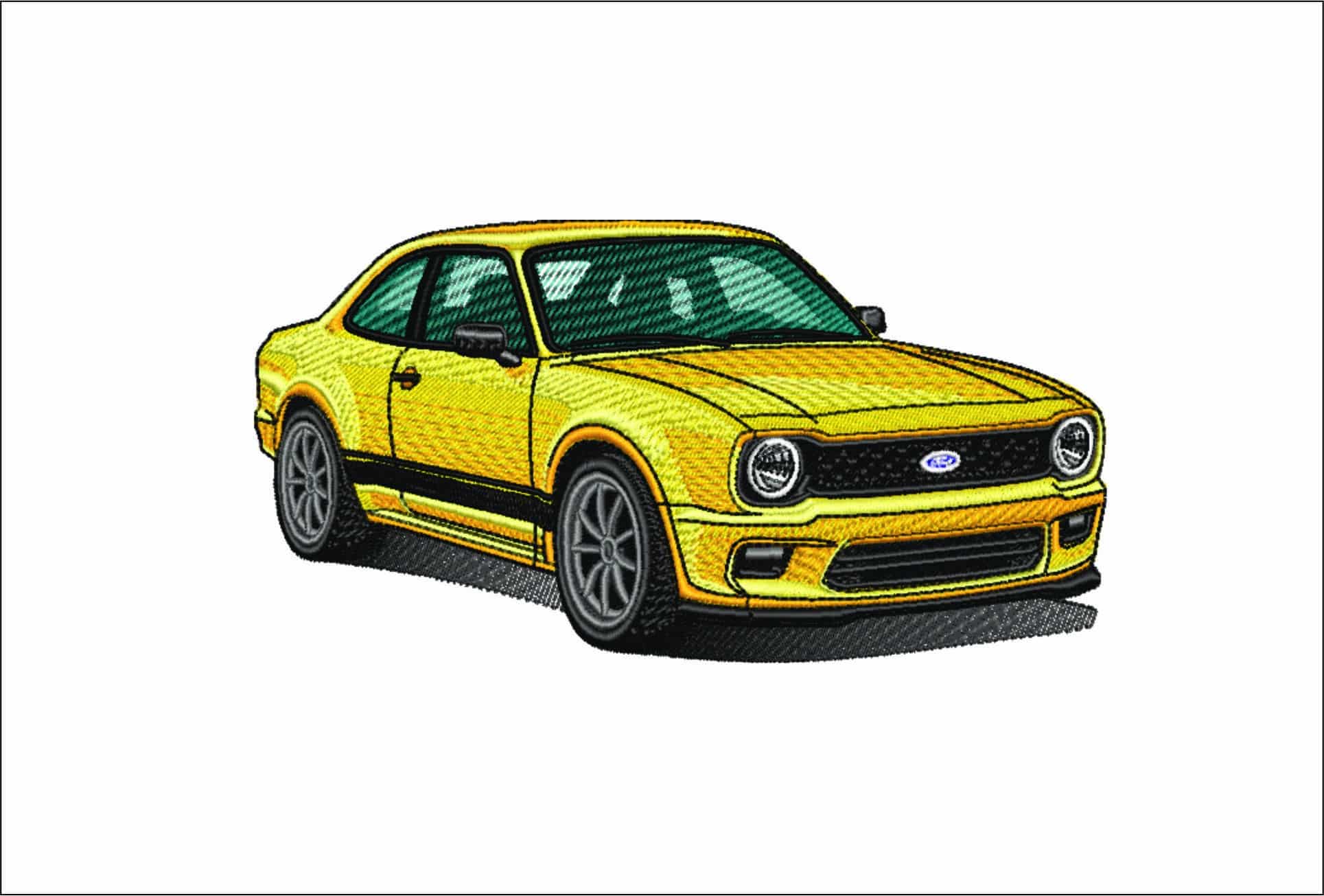 MK 1 Escort Mexico - Ford Modern- Elegant embroidery design file - instant download