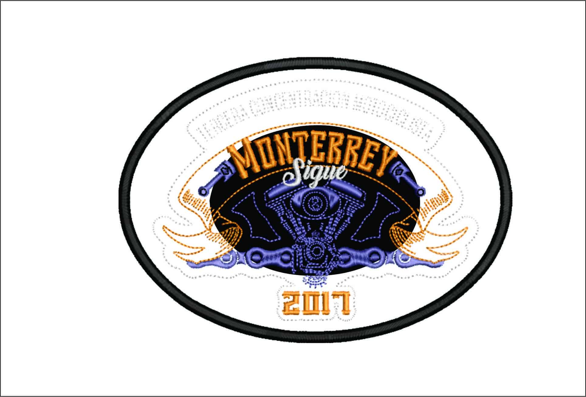 Monterrey MC- Elegant embroidery design file - instant download