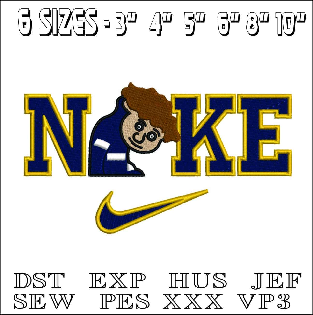 Nike boy-Elegant embroidery design file - instant download — view 2