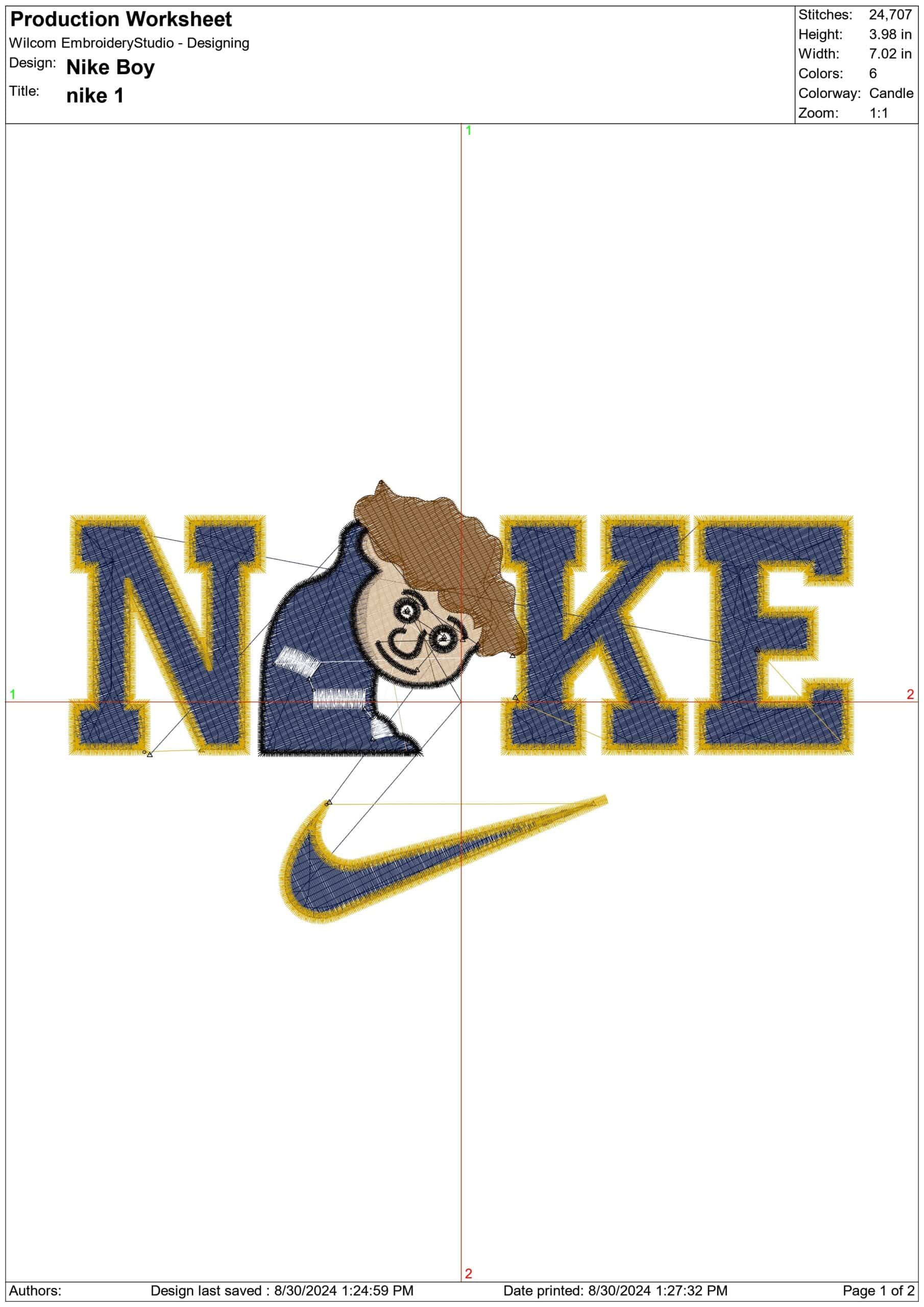 Nike boy-Elegant embroidery design file - instant download — view 4