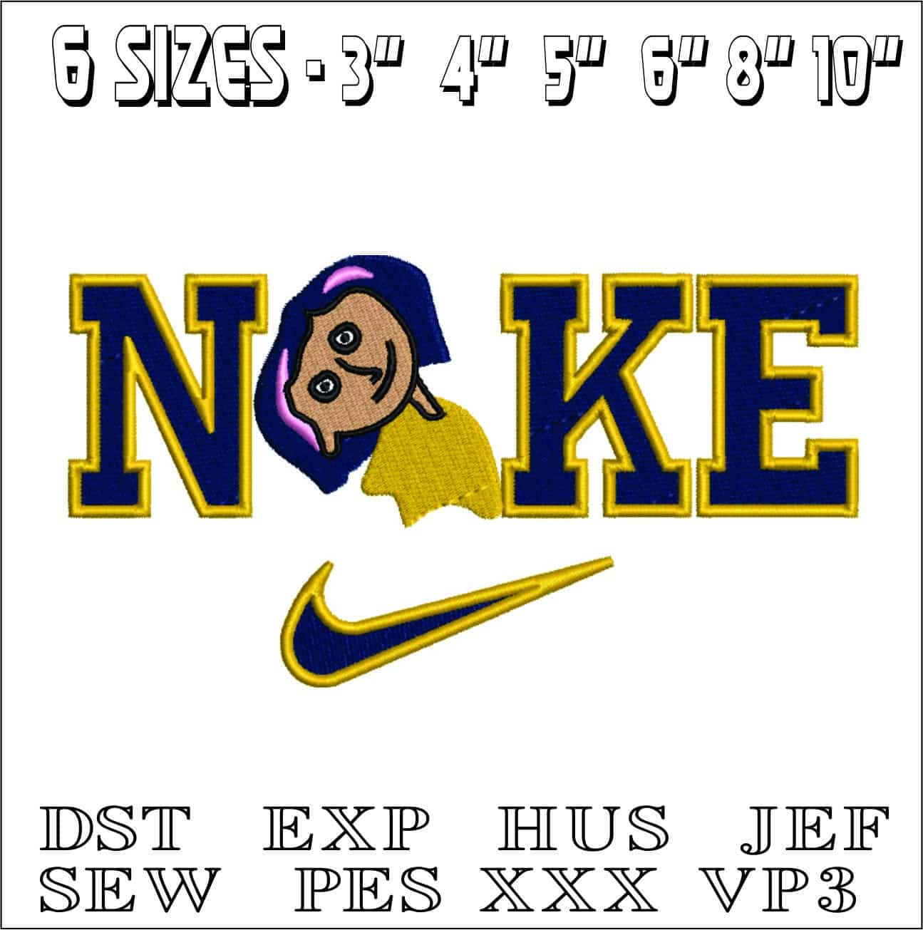 Nike Girl - Ford-Elegant embroidery design file - instant download — view 2