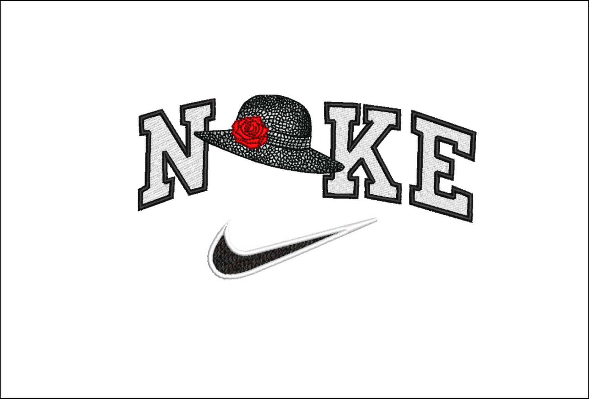 Nike Ladies Summer Hat-Elegant embroidery design file - instant download
