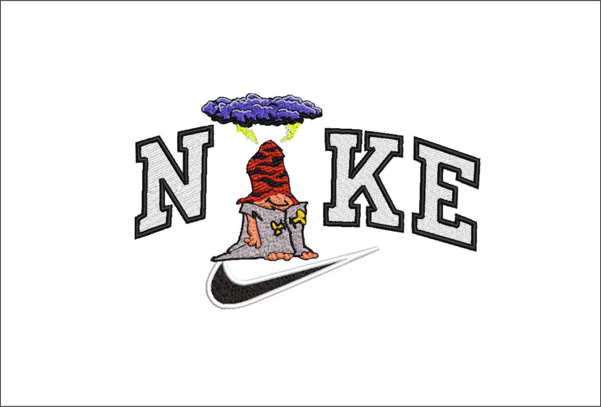 Nike Schleprock Flintstones-Elegant embroidery design file - instant download