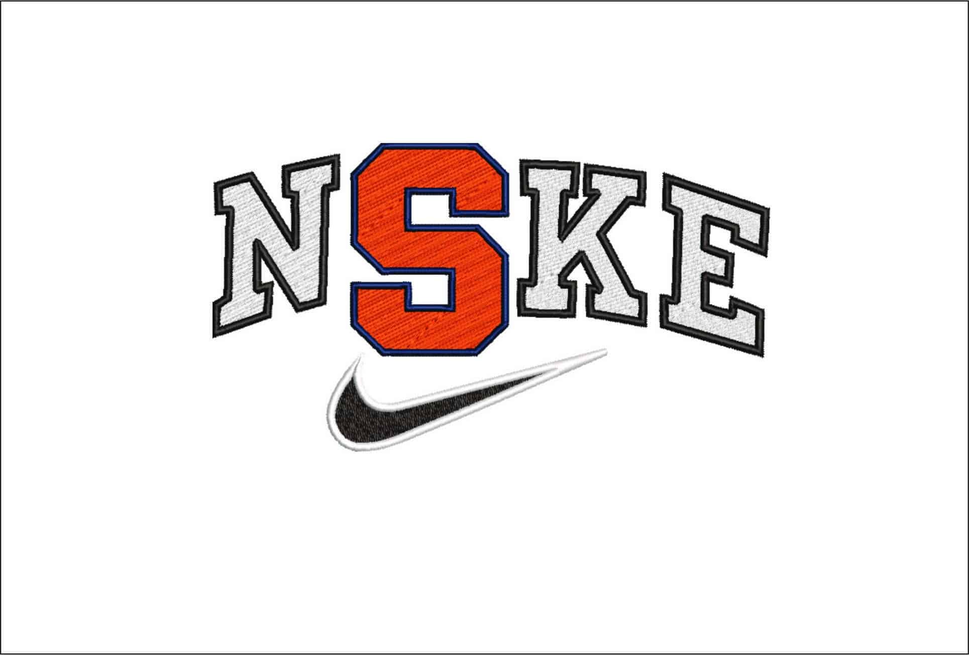 Nike Syracuse S-Elegant embroidery design file - instant download