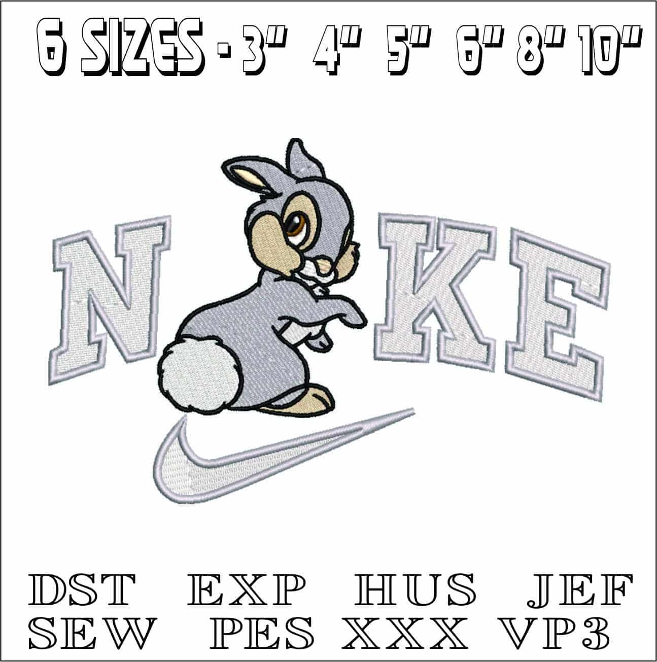 Nike Thumper-Elegant embroidery design file - instant download — view 2