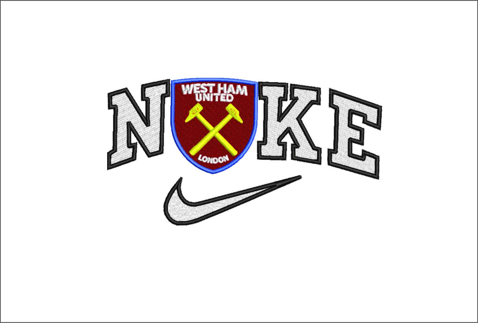 Nike West Ham United FC-Elegant embroidery design file - instant download