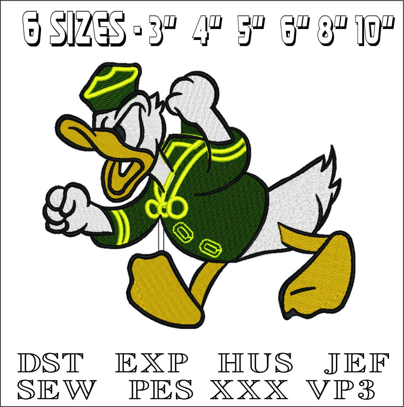 O what a Duck 74-Elegant embroidery design file - instant download — view 2