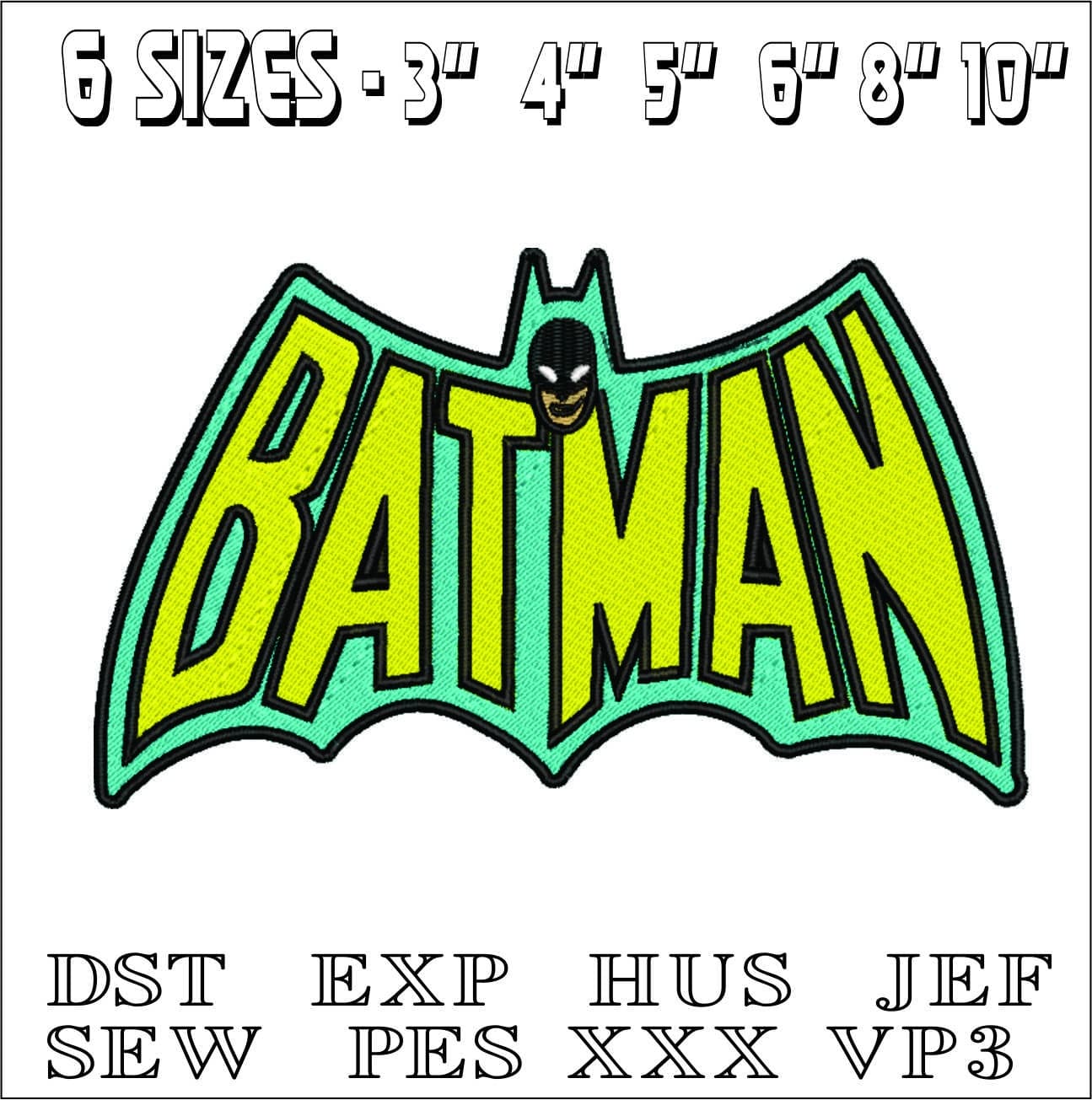 Original Batman-Elegant embroidery design file - instant download — view 2