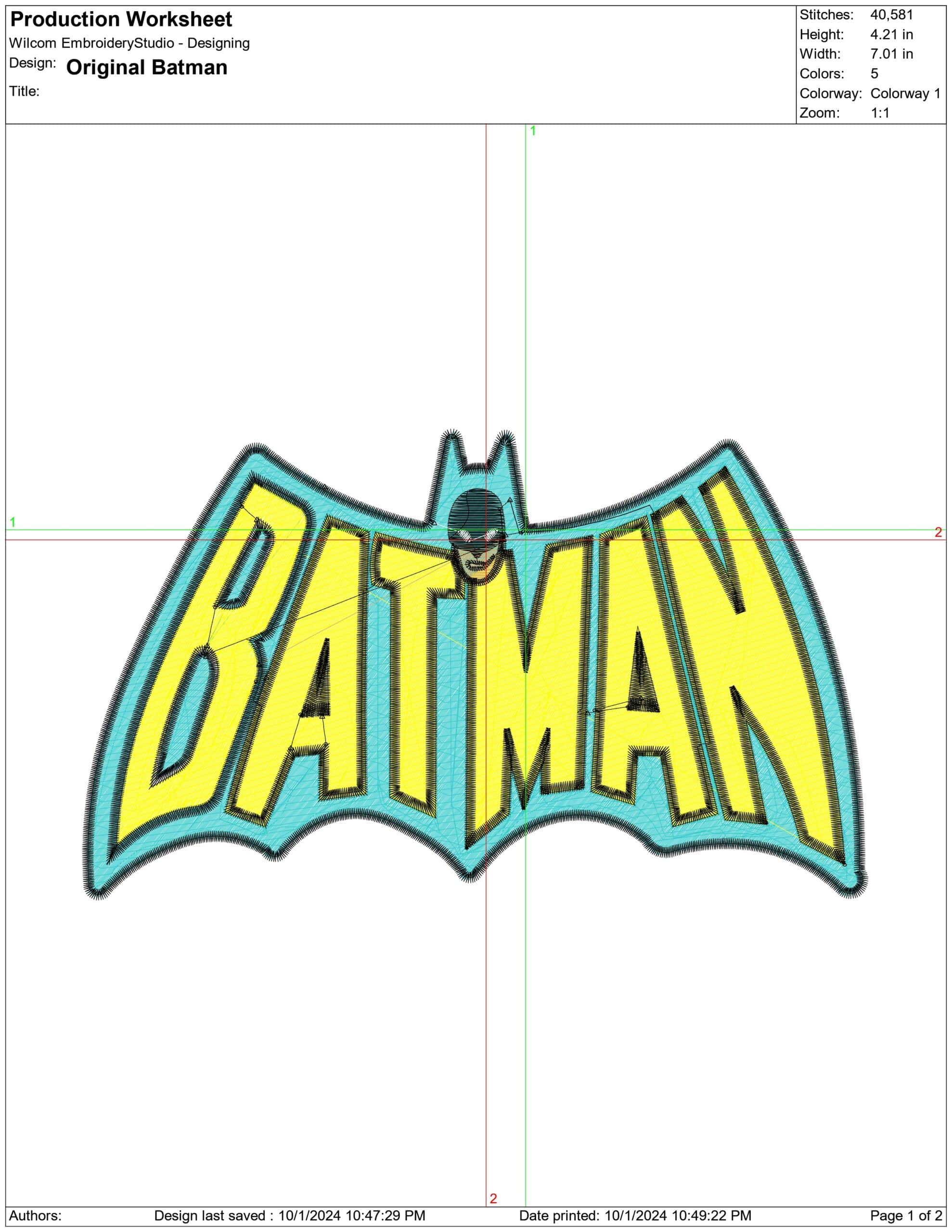 Original Batman-Elegant embroidery design file - instant download — view 4