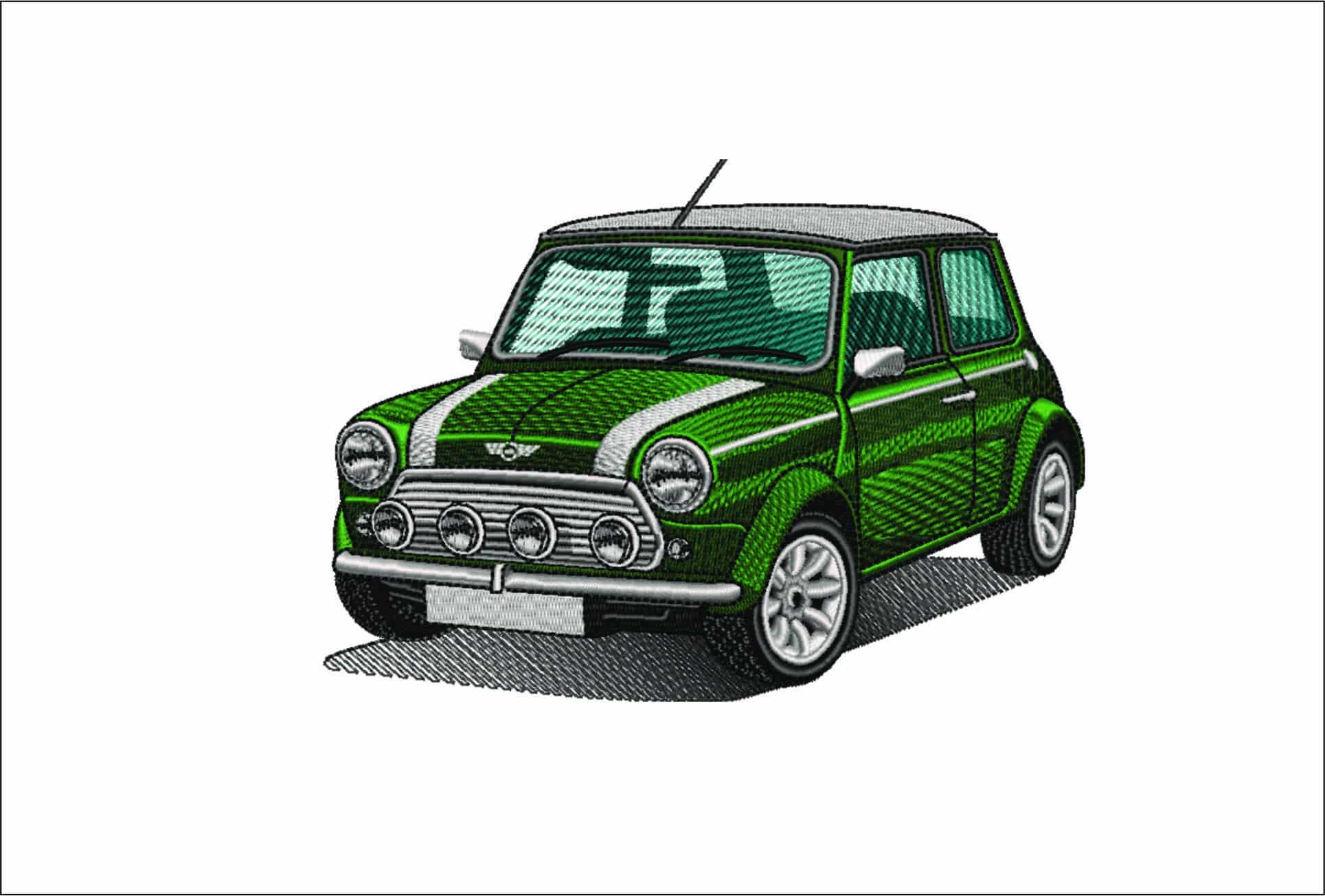 Original Mini Cooper Rover 1.3i-Elegant embroidery design file - instant download