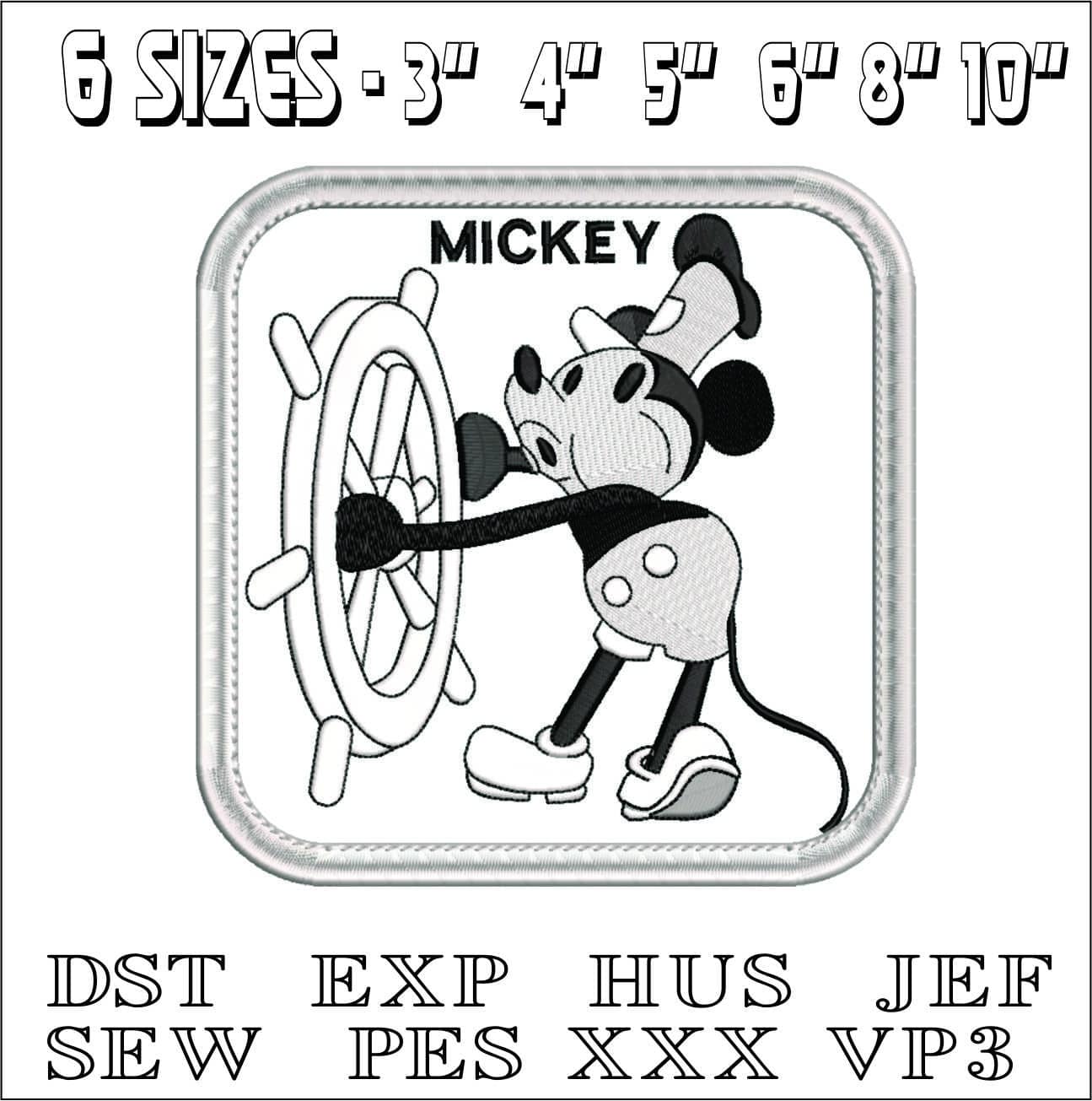 Original Mickey Mouse Frame-Elegant embroidery design file - instant download — view 2