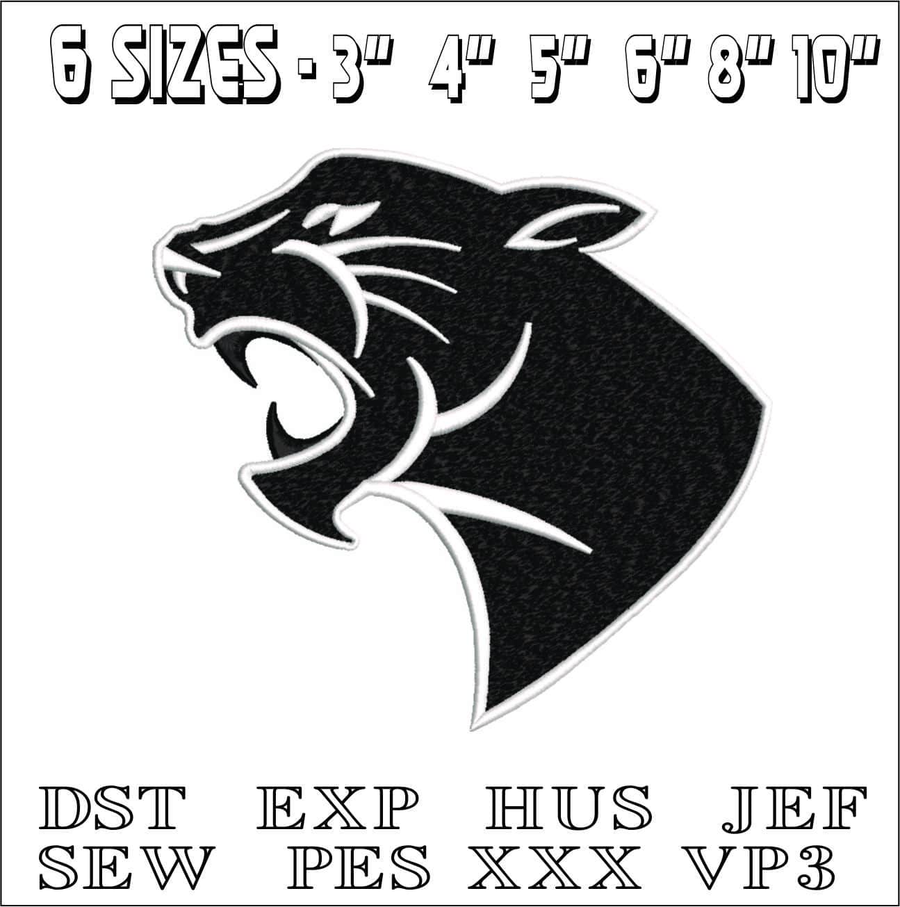 Panther-Elegant embroidery design file - instant download — view 2