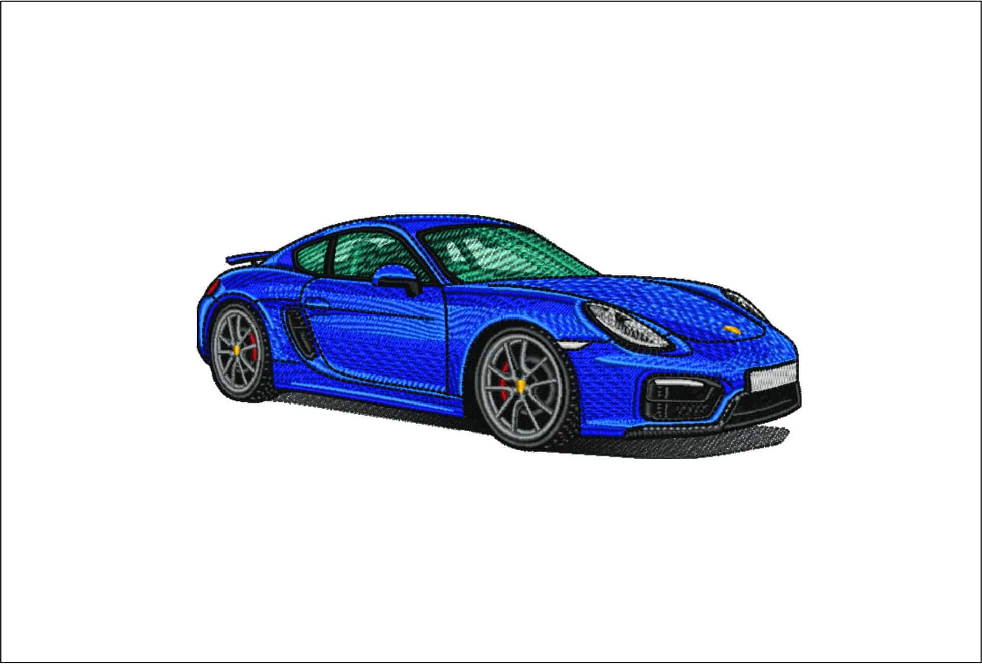 Porsche Cayman 981 GTS-Elegant embroidery design file - instant download
