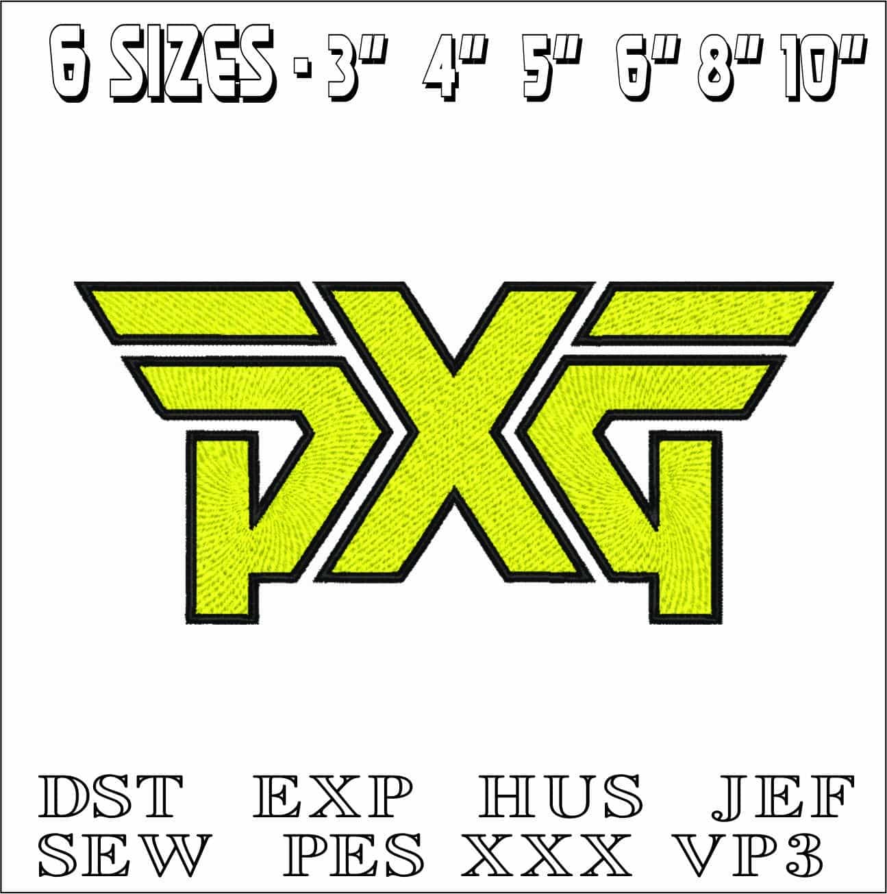 Parsons Xtreme Golf-Elegant embroidery design file - instant download — view 2