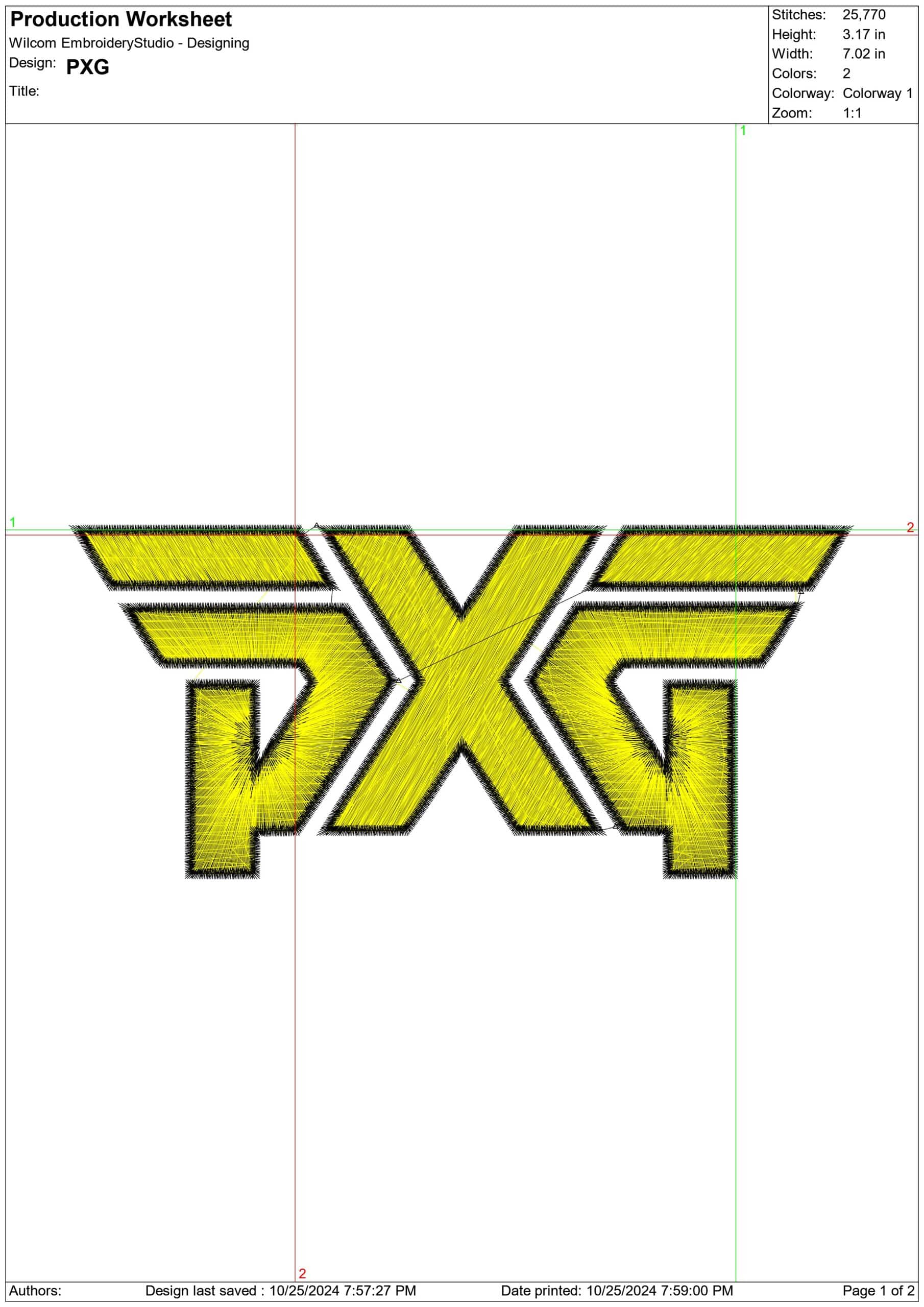 Parsons Xtreme Golf-Elegant embroidery design file - instant download — view 4