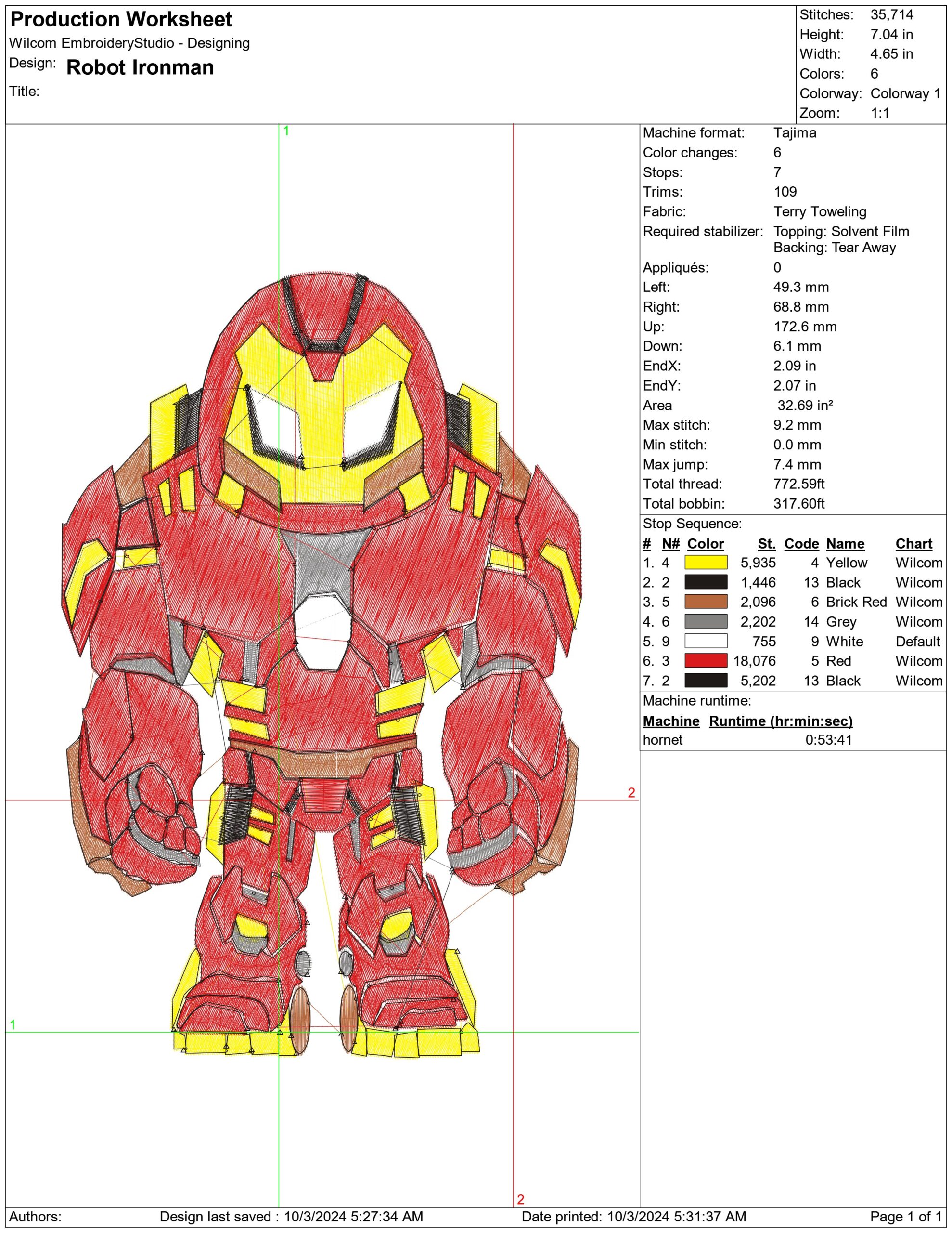 Robot Ironman-Elegant embroidery design file - instant download — view 3