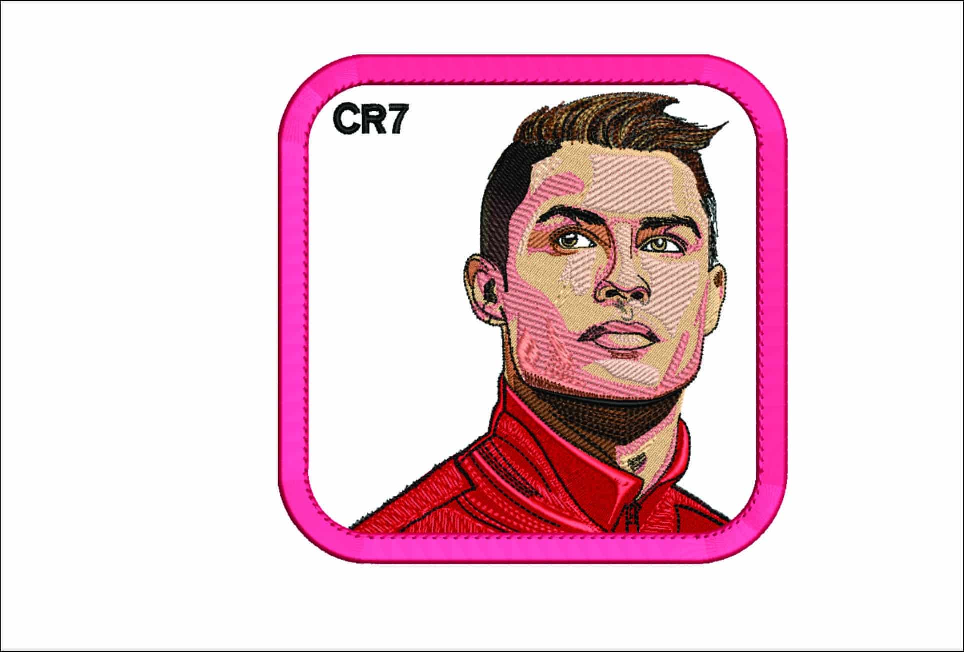 Ronaldo CR7 Frame-Elegant embroidery design file - instant download