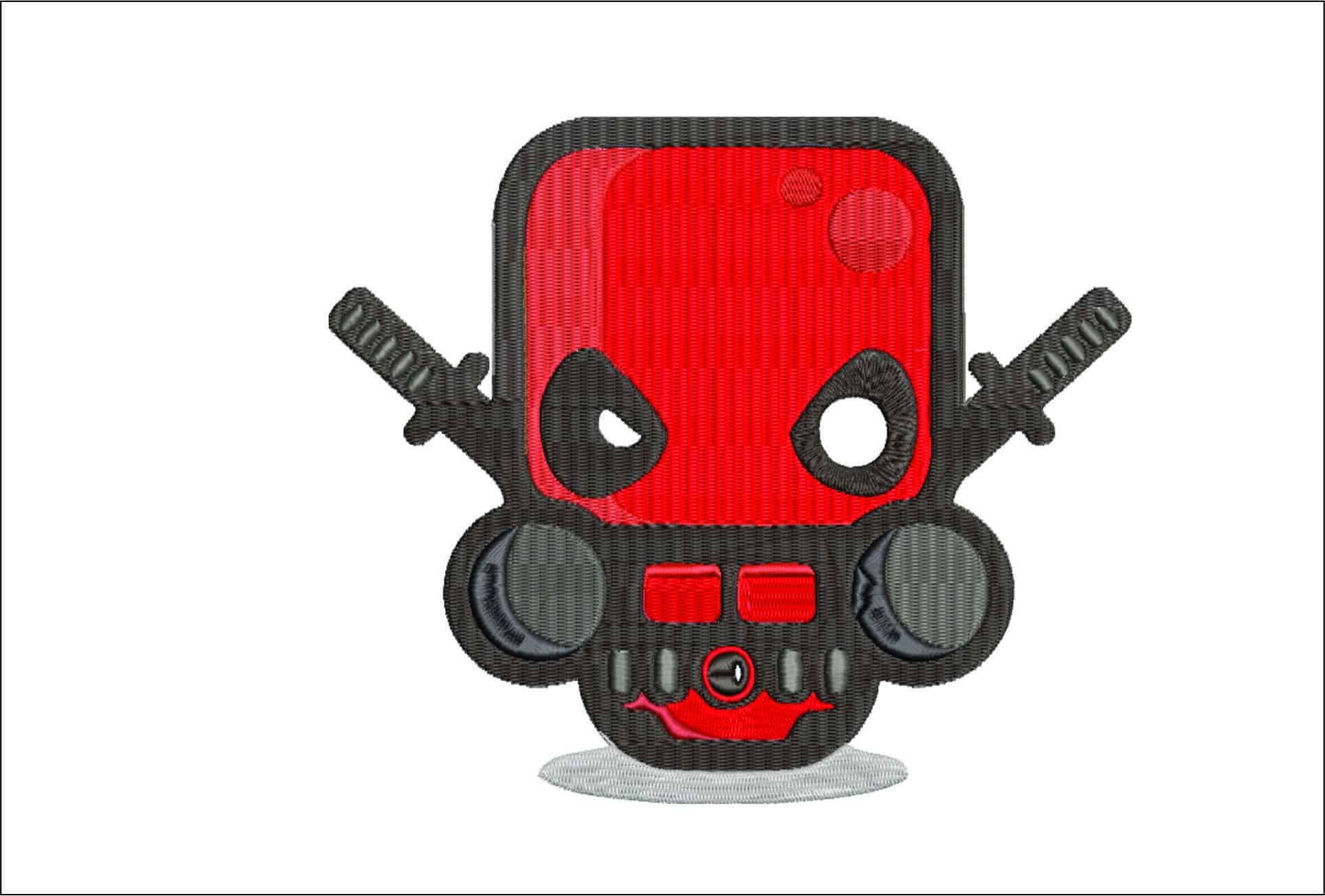 Simple Deadpool-Elegant embroidery design file - instant download