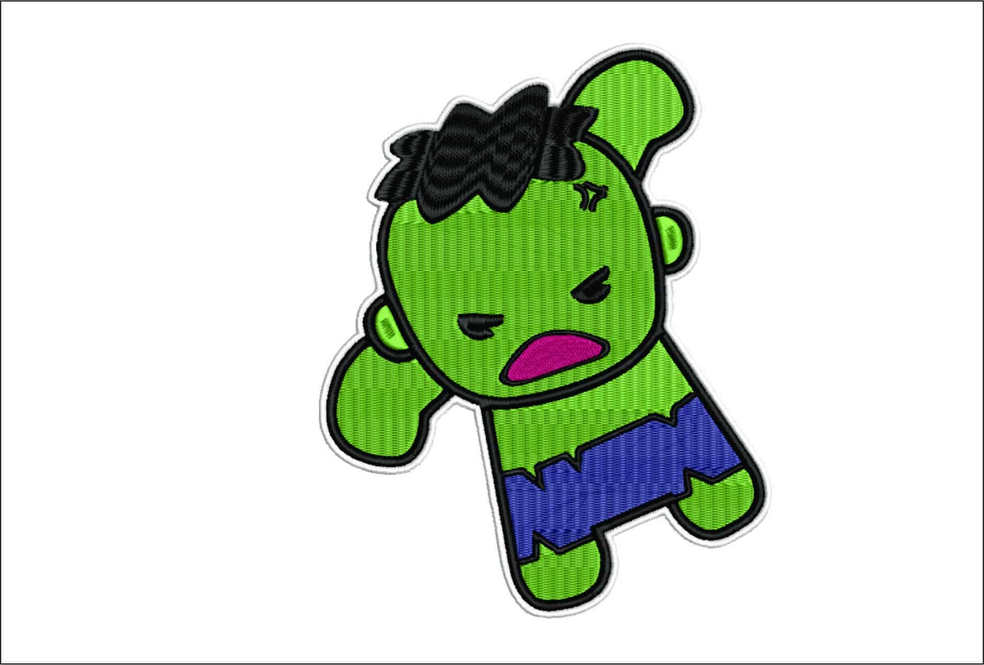 Simple Hulk-Elegant embroidery design file - instant download